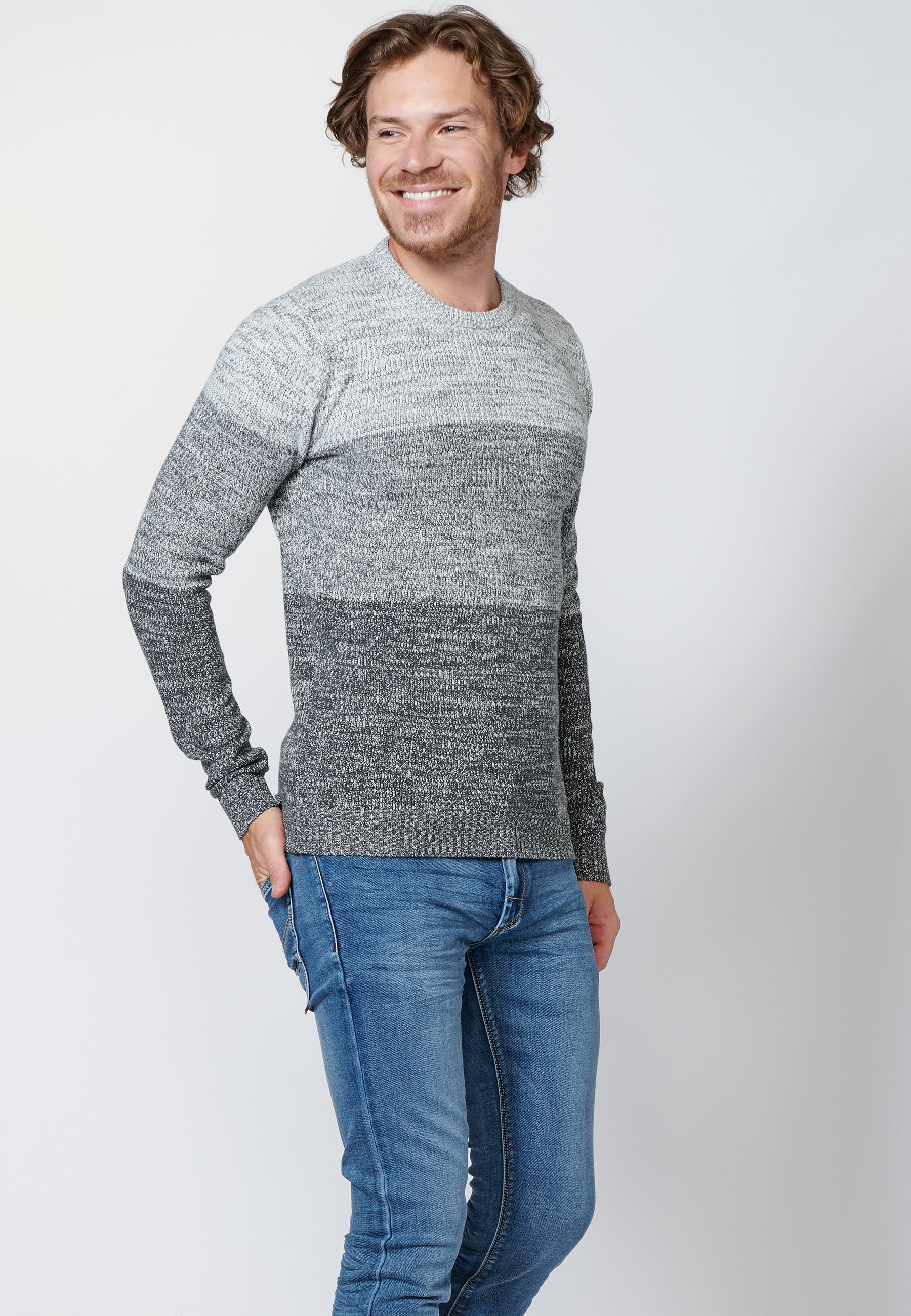 Jersey punto tricot algodón hombre