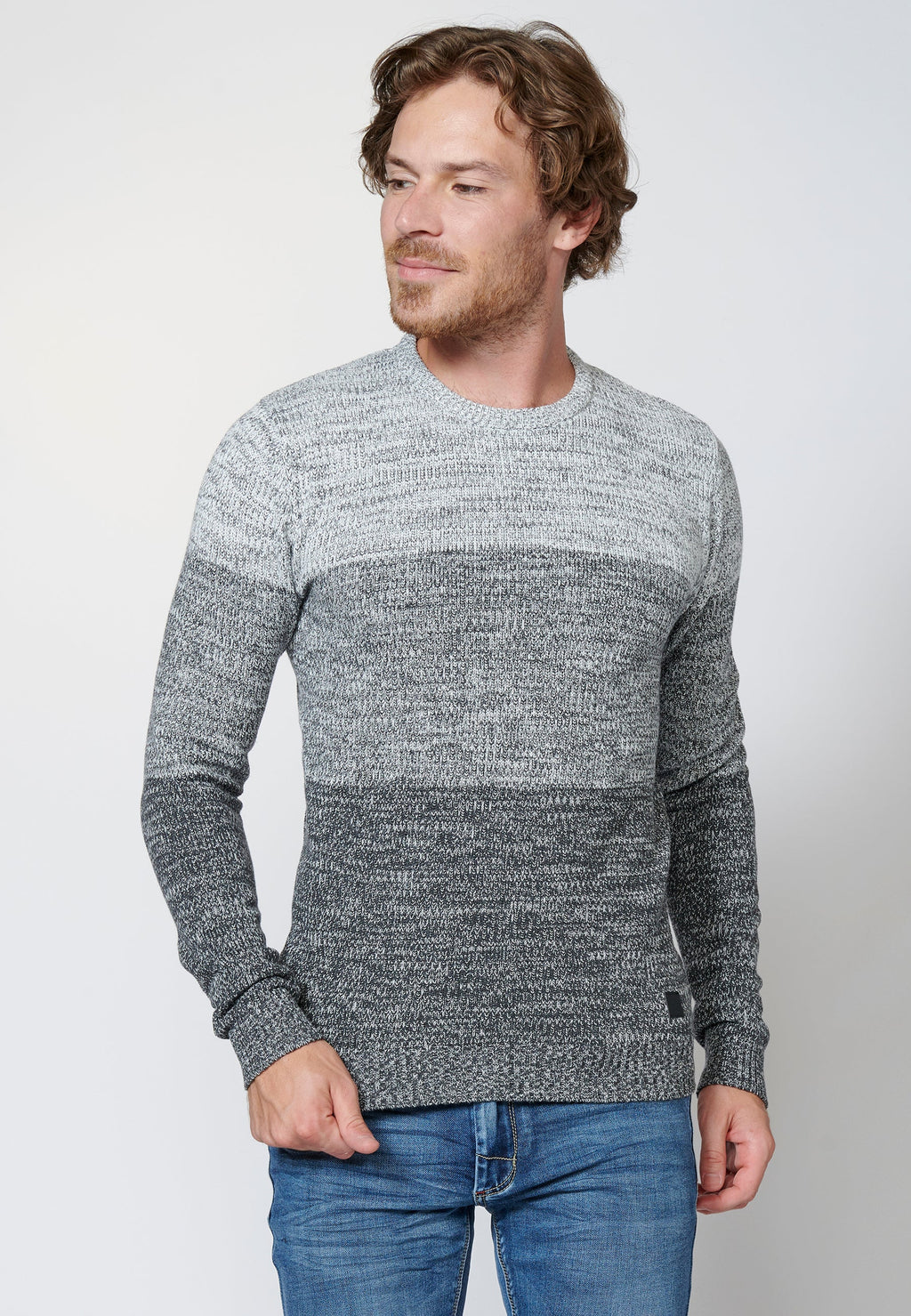 Jersey punto tricot algodón hombre