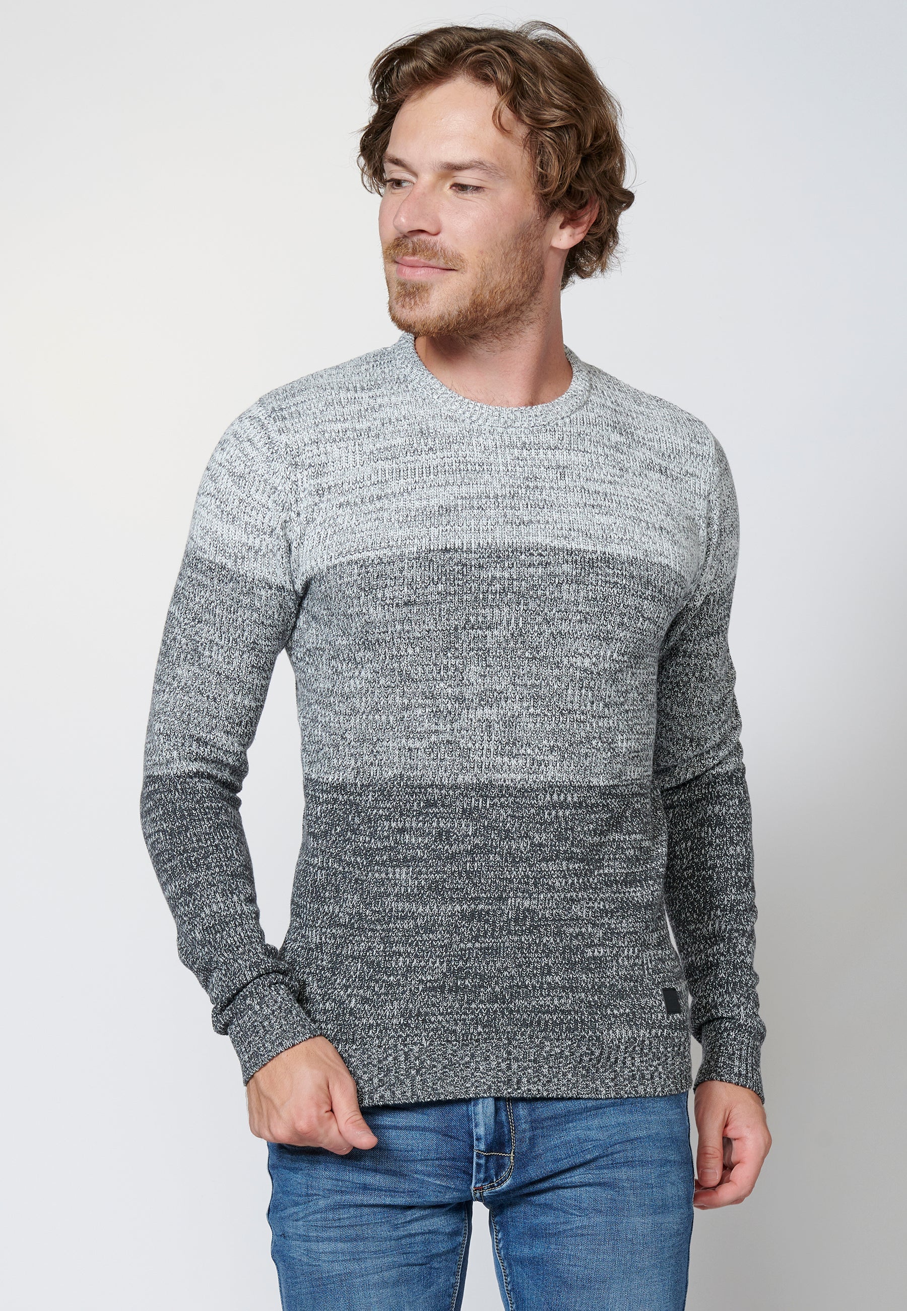 Jersey punto tricot algodón hombre