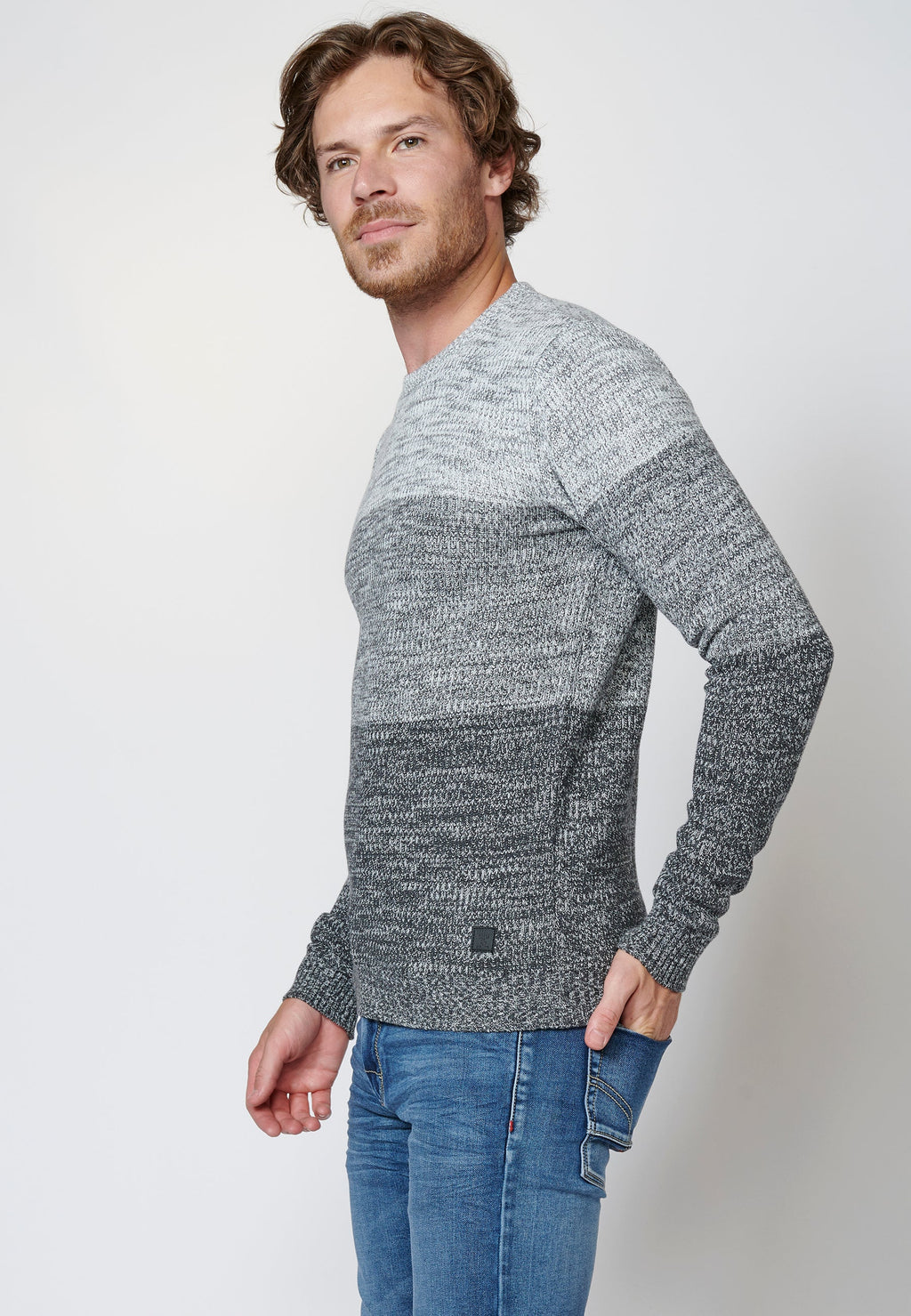 Jersey punto tricot algodón hombre