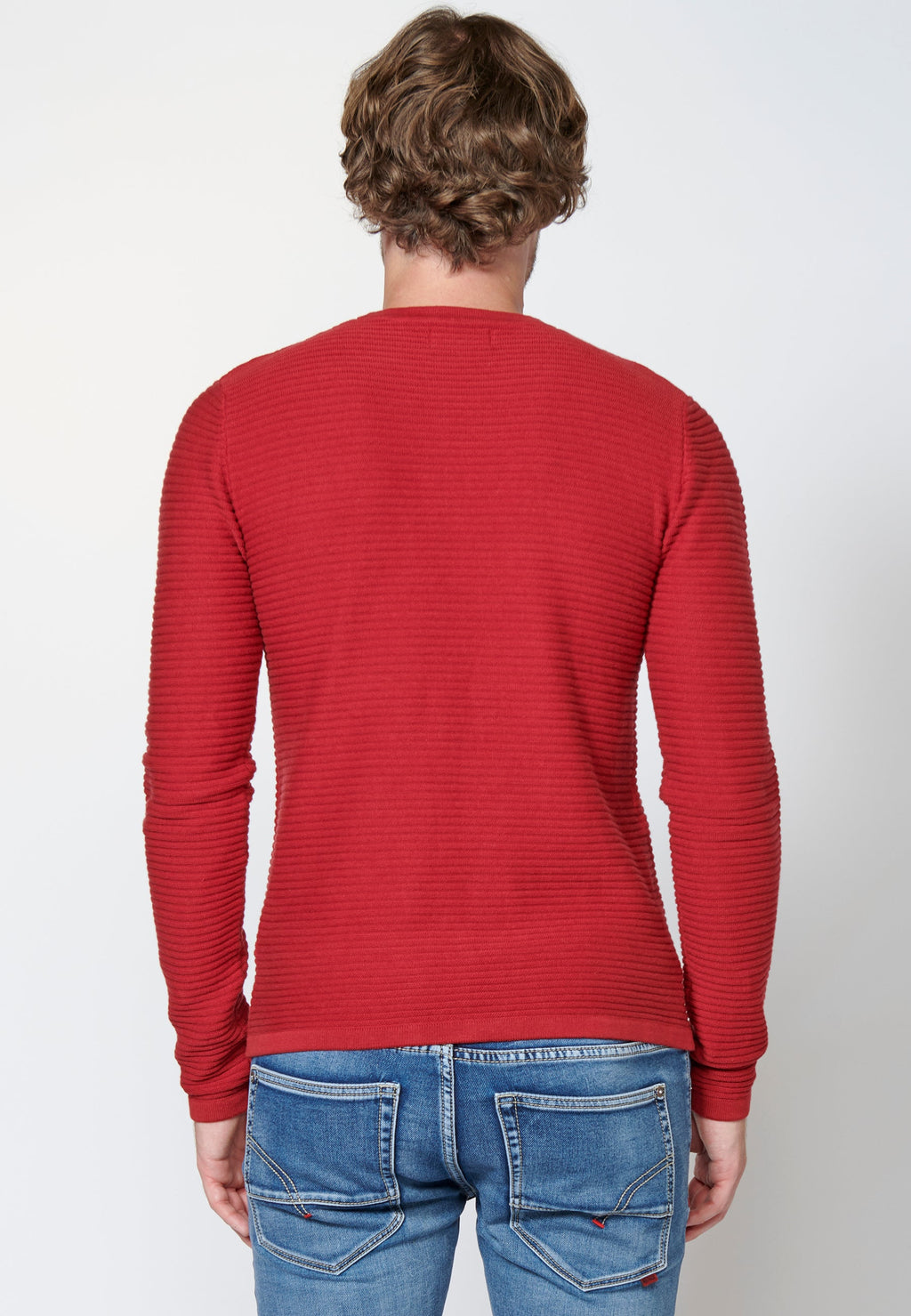 Jersey de algodón de manga larga texturizado | moda urbana