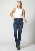 Pantalones slim jeans denim elásticos efecto push up para mujer