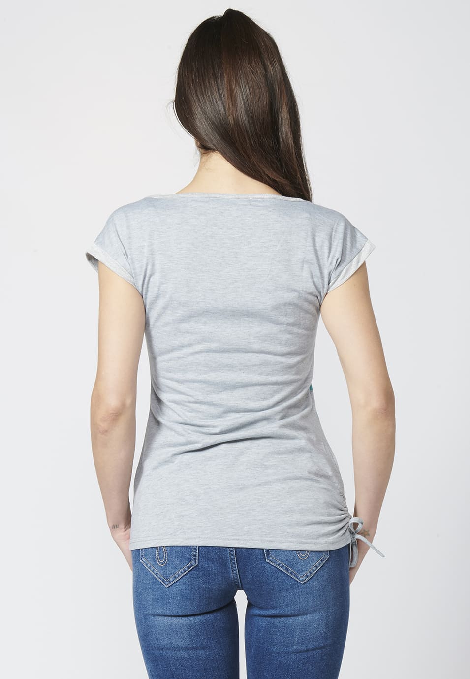 Camiseta étnica mujer sin mangas cuello barco