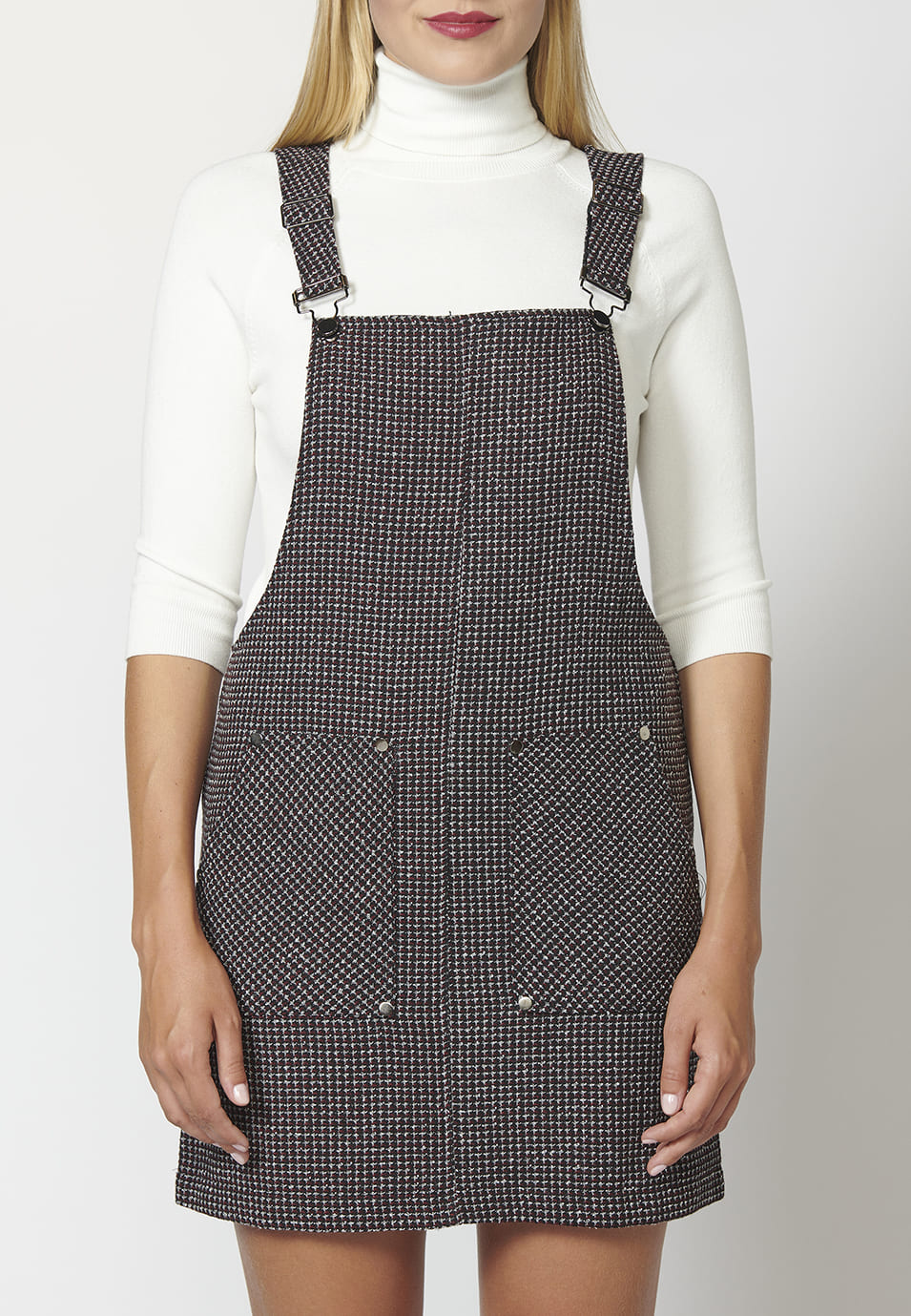 Vestido pichit irantes ajustables tweed mujer