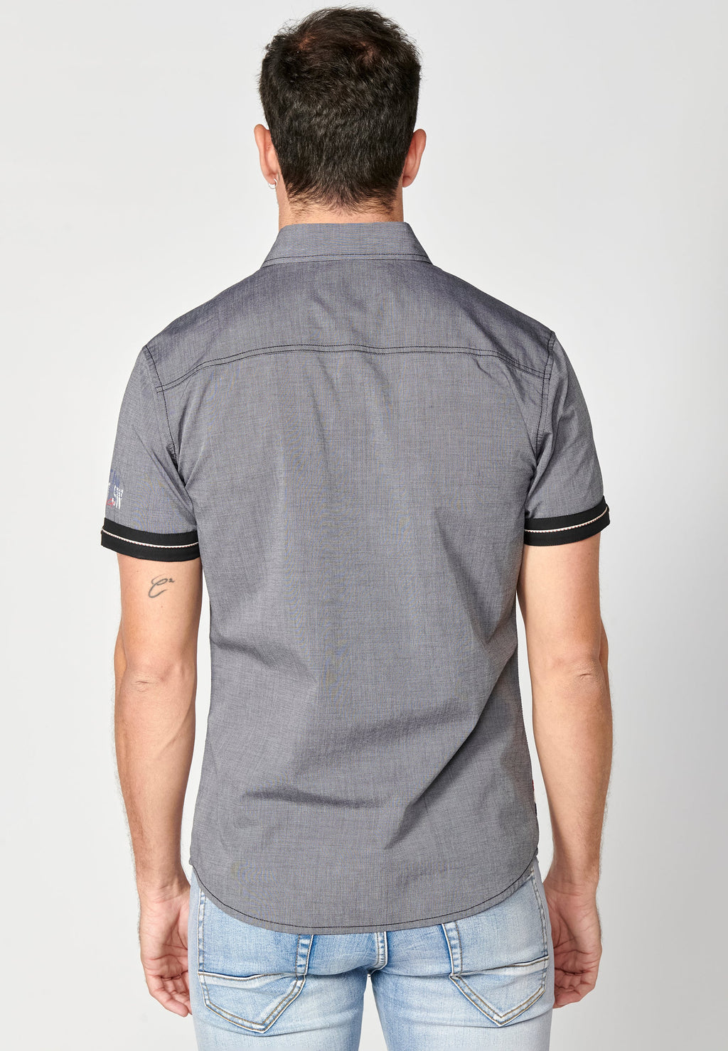Camisa Hombre Manga Corta Algodón Bolsillos Solapa – Koroshi 2311CC01