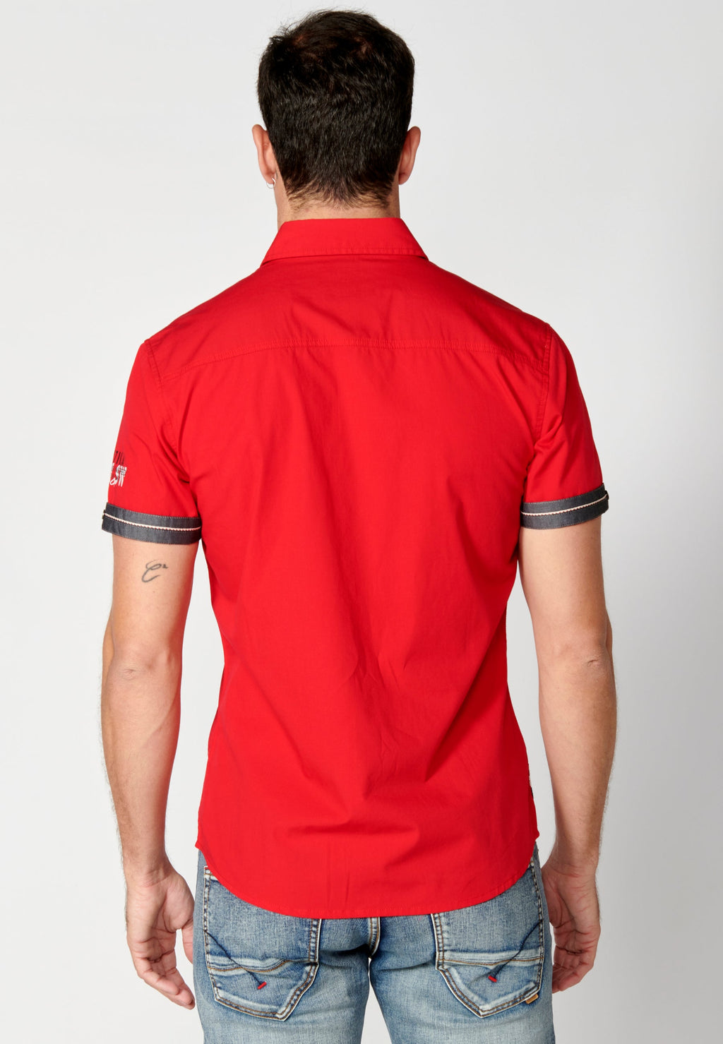 Camisa Hombre Manga Corta Algodón Bolsillos Solapa – Koroshi 2311CC01