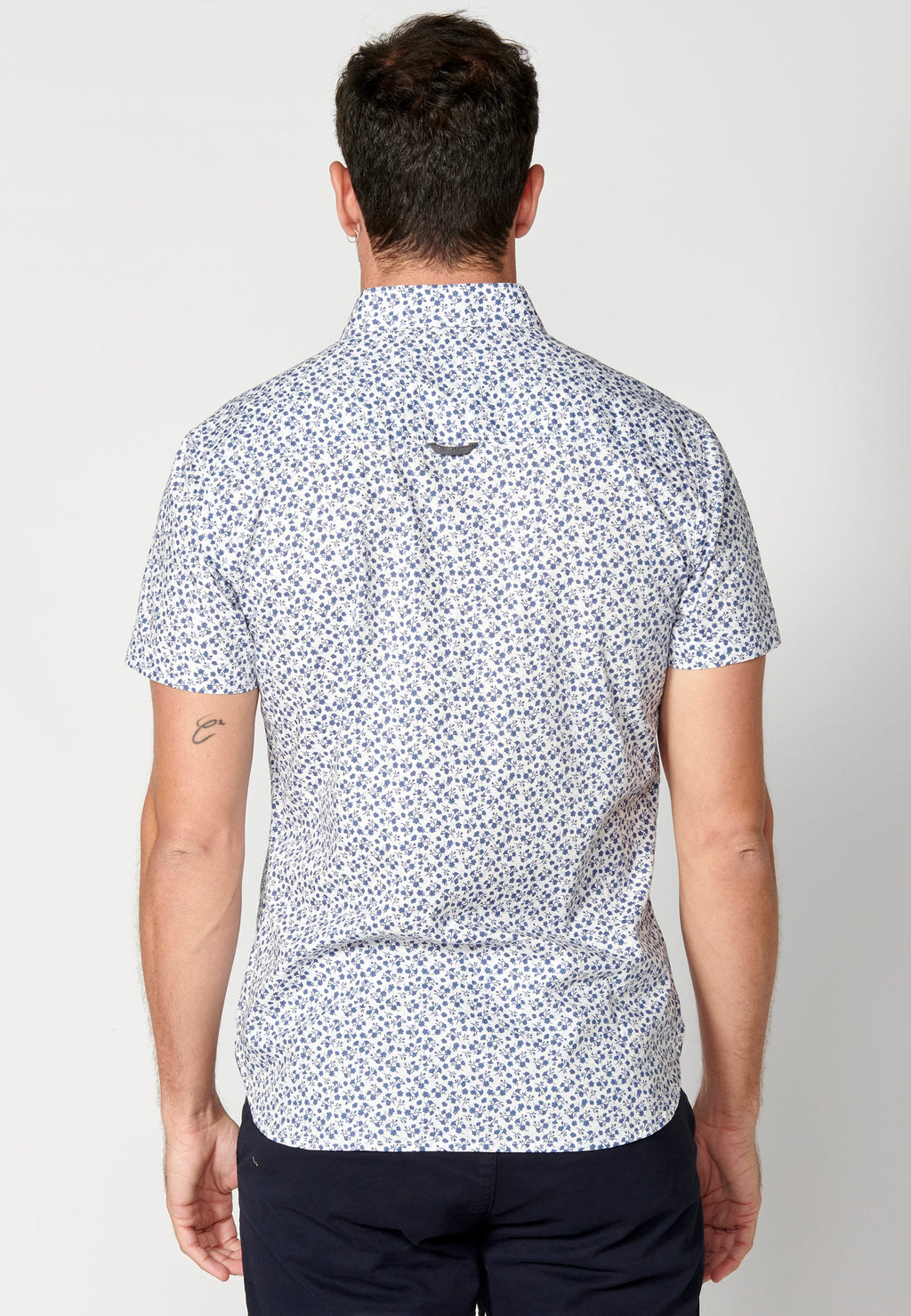 Camisa Hombre Manga Corta Algodón Micro Estampado – Koroshi 2311CC32