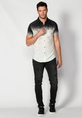 Camisa Hombre Manga Corta Estampado Degradado Viscosa – Koroshi 2311CC36