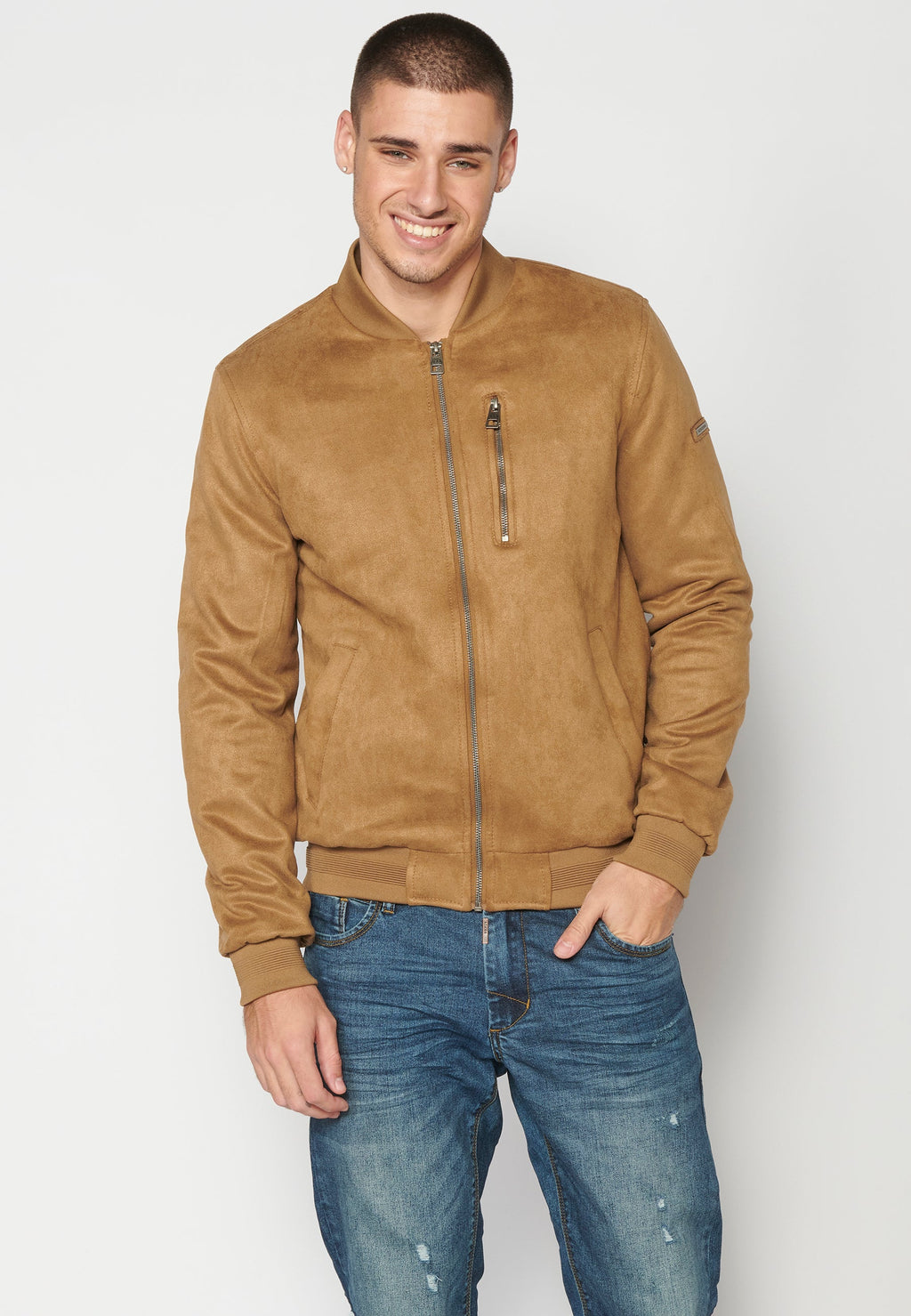 Chaqueta Bomber Efecto Ante Hombre – Koroshi Camel