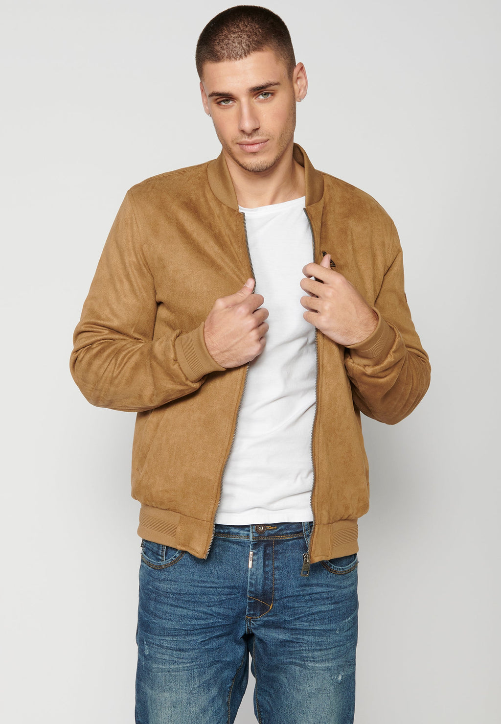 Chaqueta Bomber Efecto Ante Hombre – Koroshi Camel