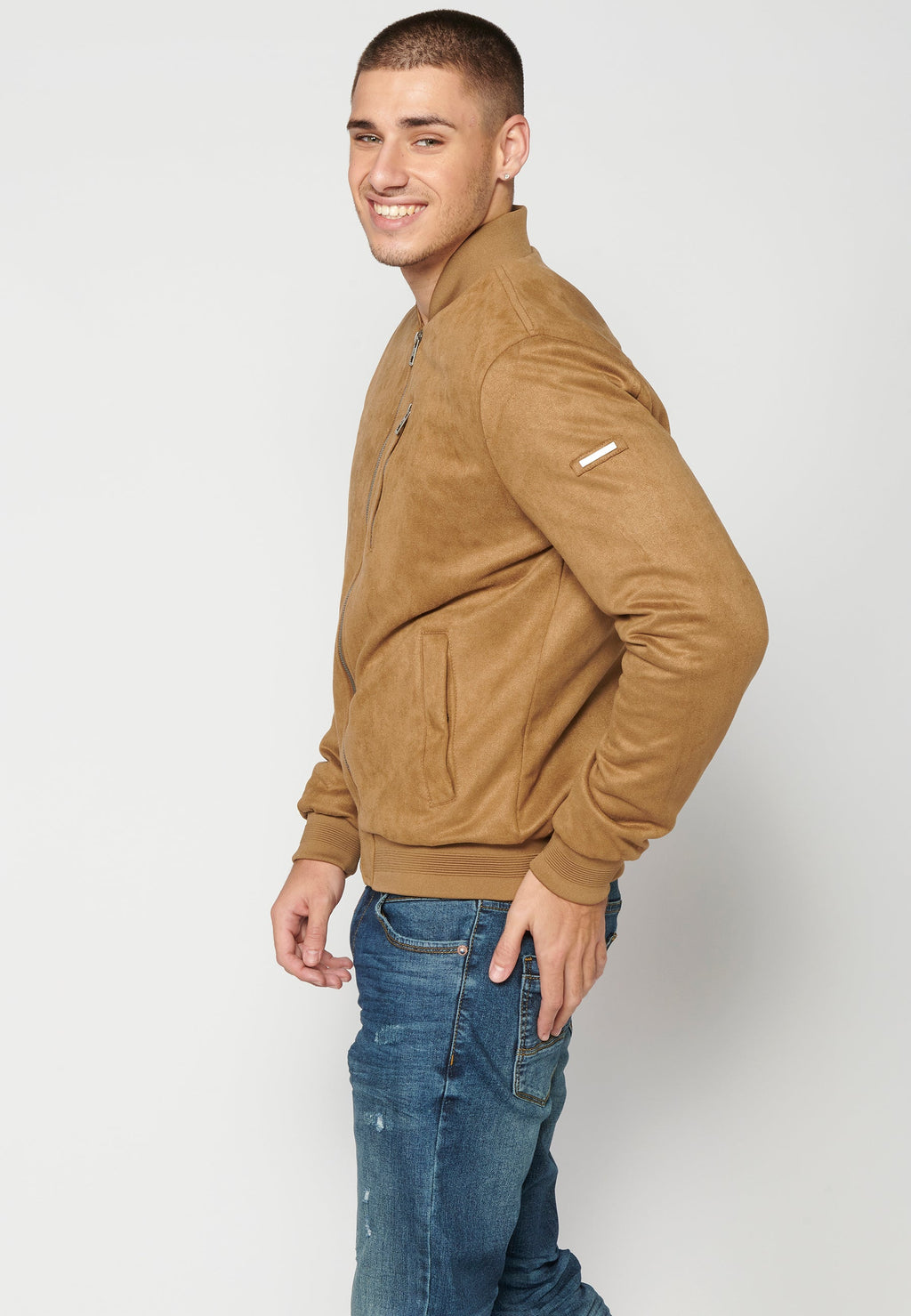 Chaqueta Bomber Efecto Ante Hombre – Koroshi Camel