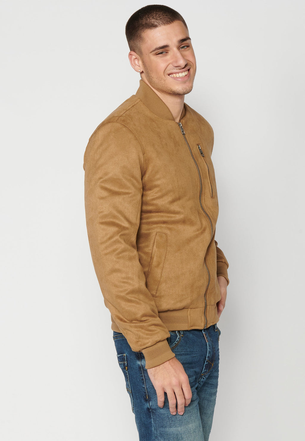 Chaqueta Bomber Efecto Ante Hombre – Koroshi Camel
