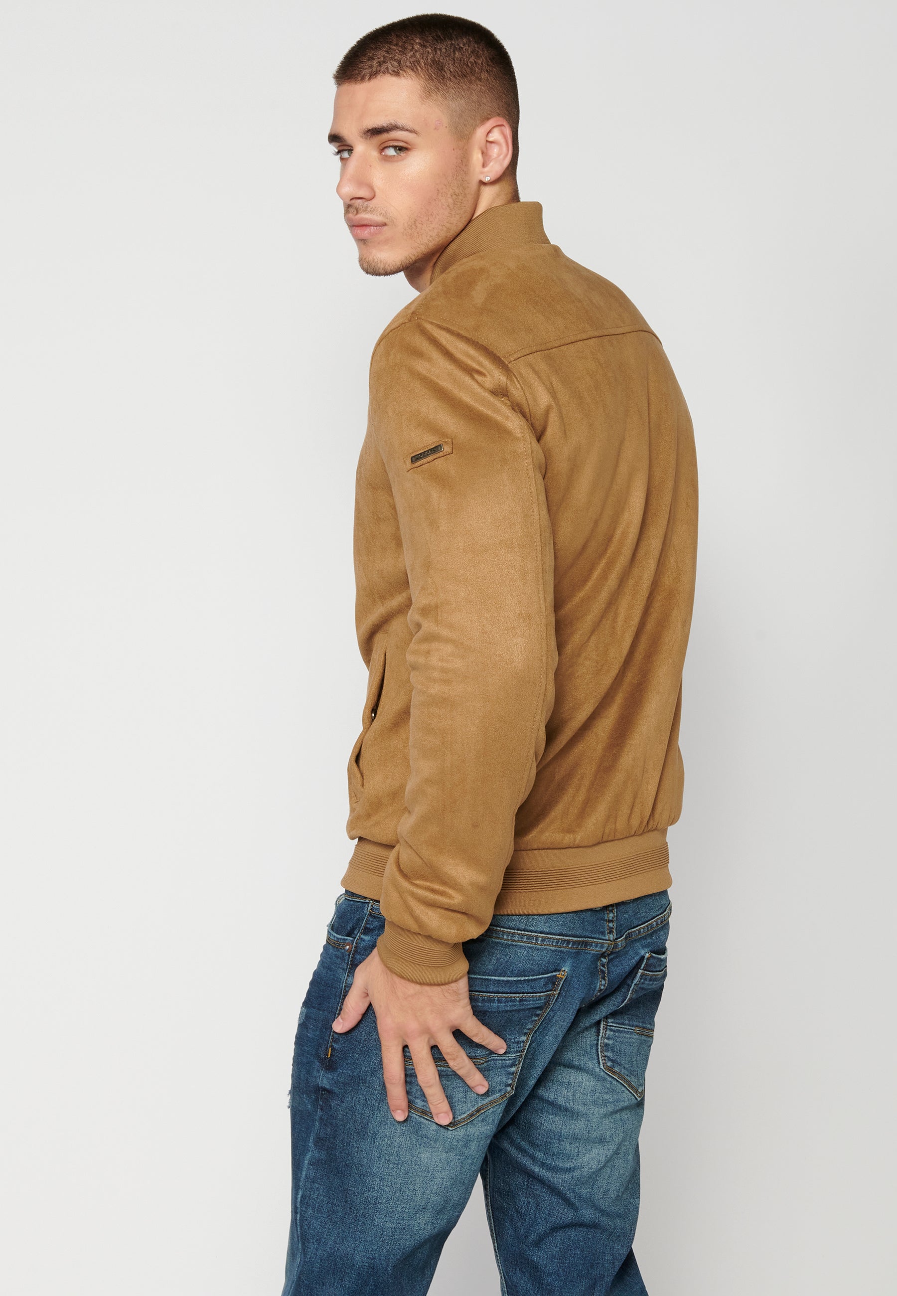 Chaqueta Bomber Efecto Ante Hombre – Koroshi Camel