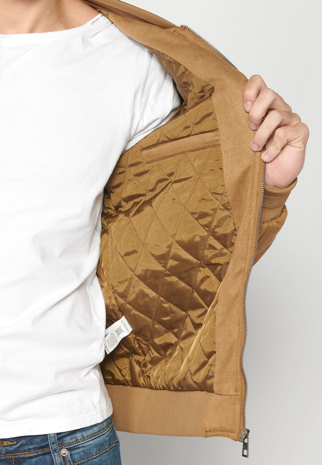 Chaqueta Bomber Efecto Ante Hombre – Koroshi Camel