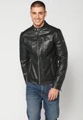 Chaqueta Biker Cuero Sintético Hombre – Koroshi 2311JA08