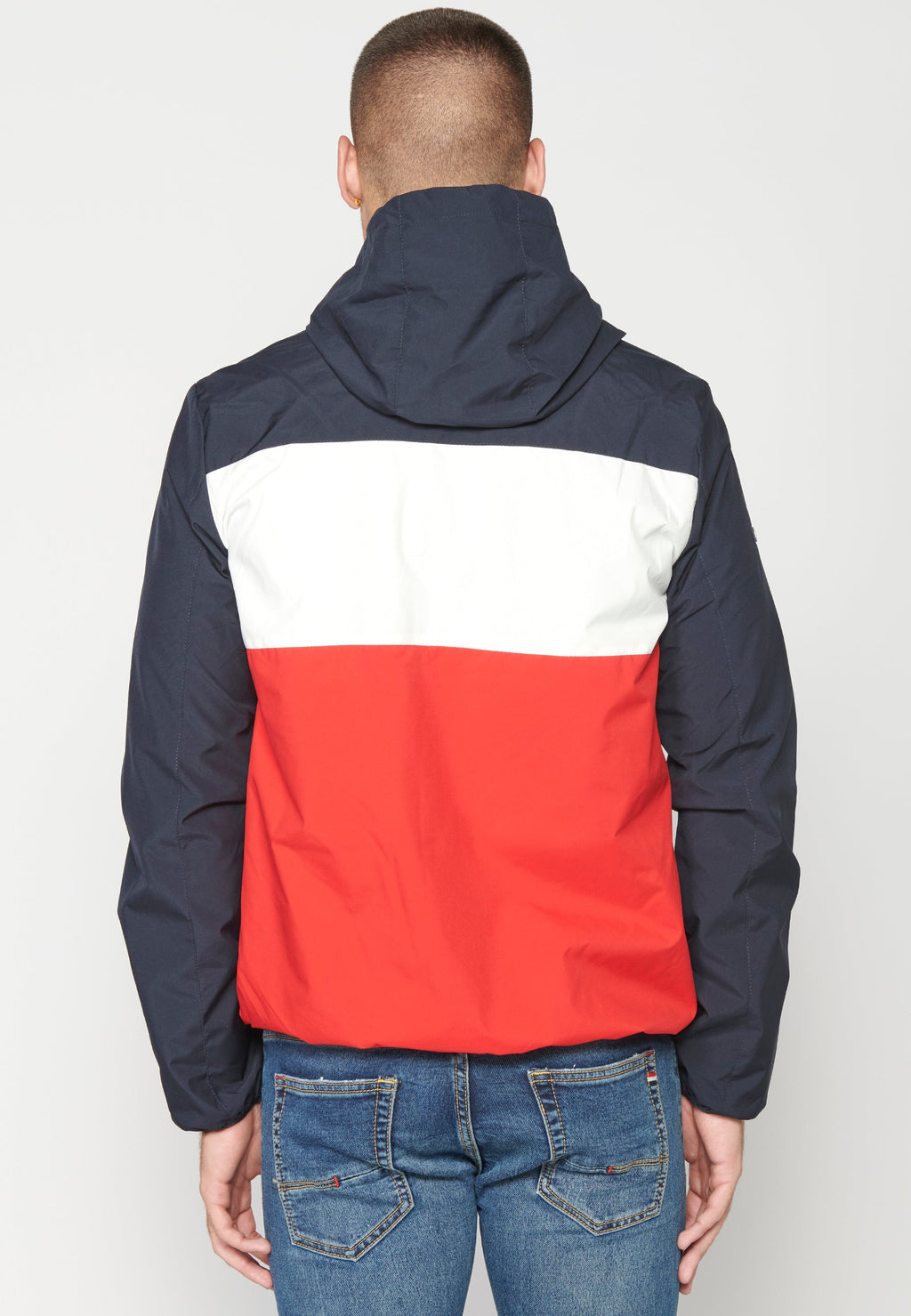 Chaqueta Cortavientos Capucha Hombre – Koroshi Azul Marino