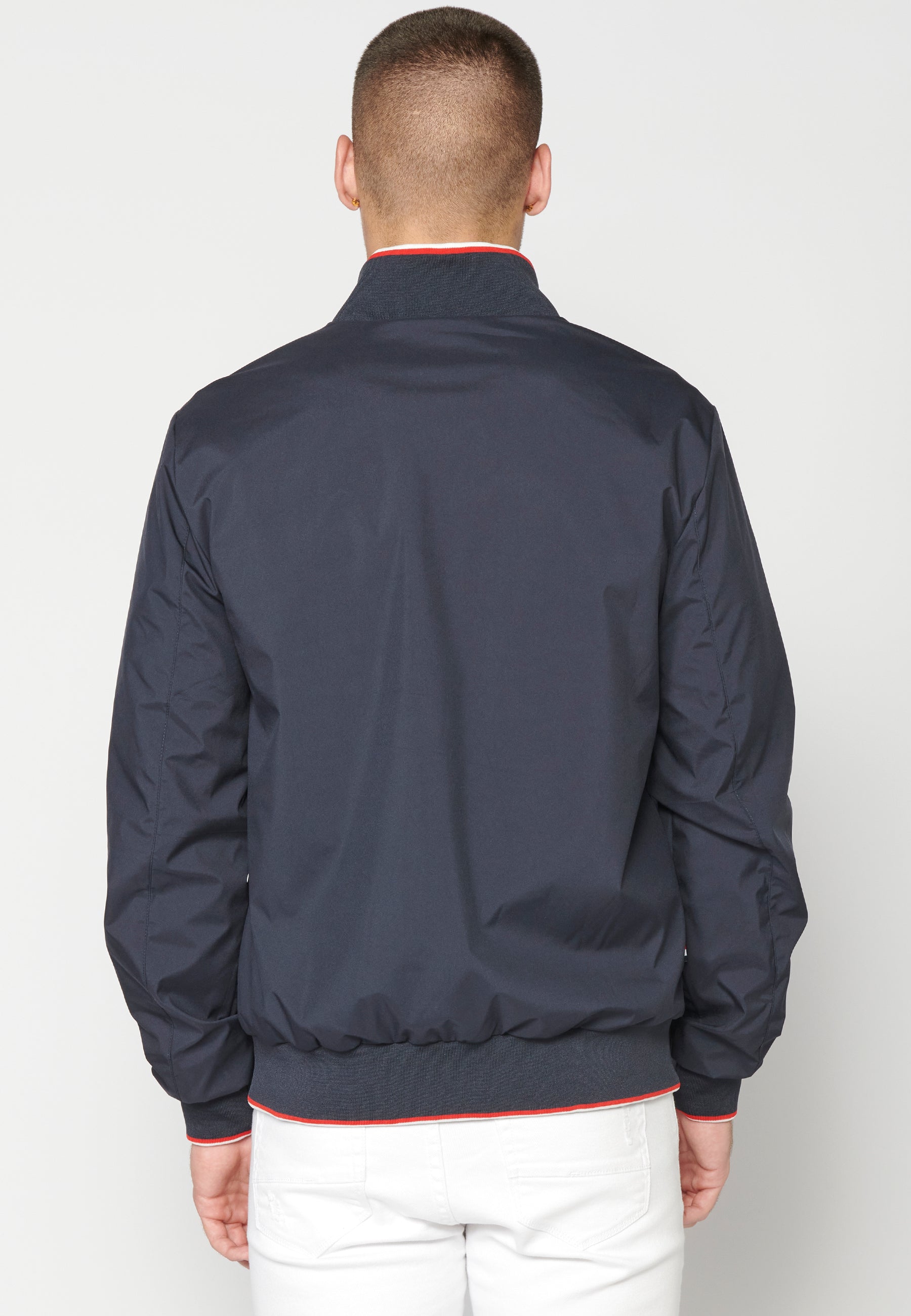 Chaqueta Bomber Hombre Cuello Rib y Cremallera – Koroshi 2311JA16