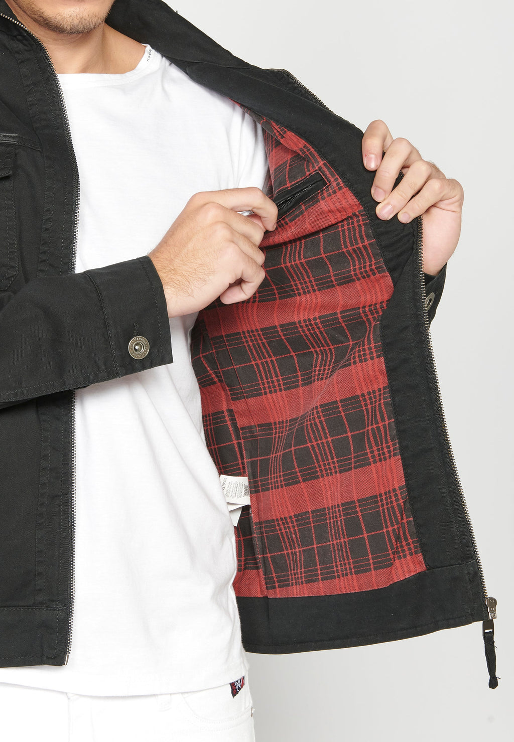 Chaqueta Cazadora Algodón Hombre Cuello Alto – Koroshi 2311JA21