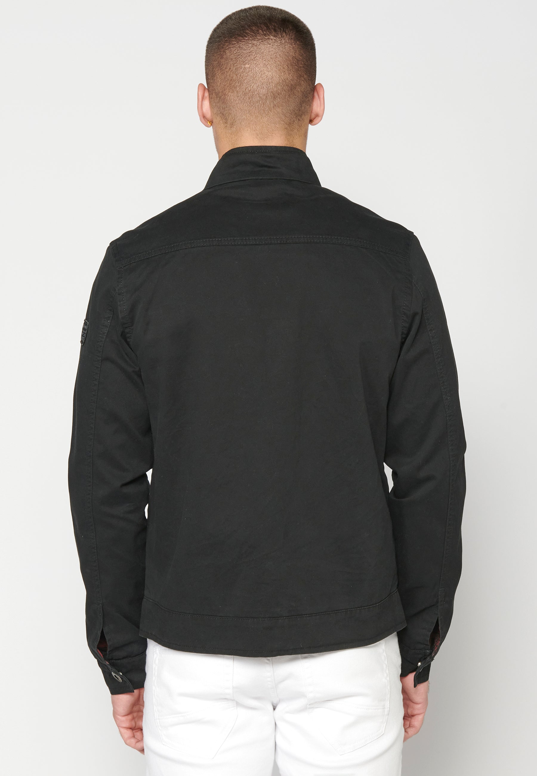 Chaqueta Cazadora Algodón Hombre Cuello Alto – Koroshi 2311JA21