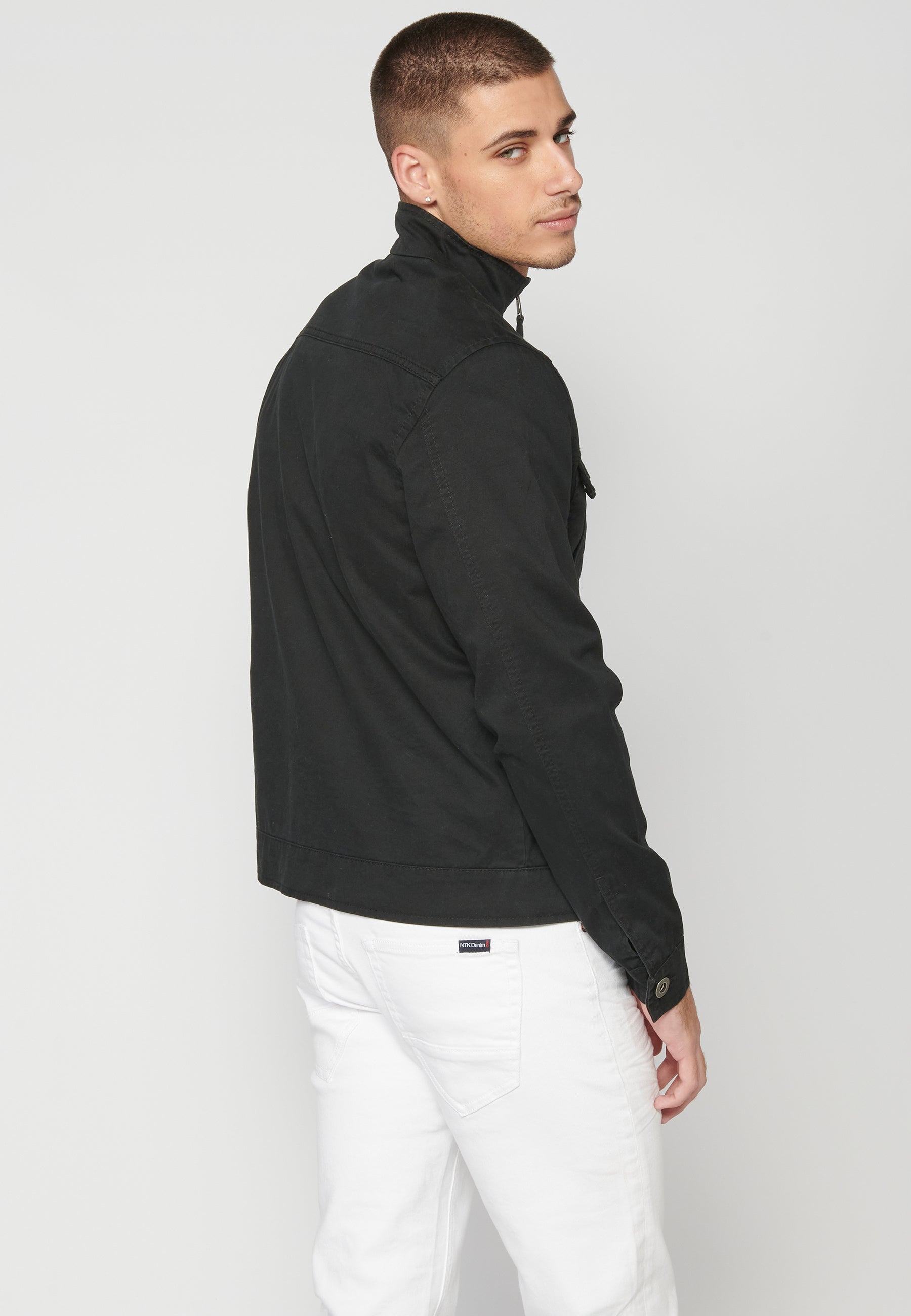 Chaqueta Cazadora Algodón Hombre Cuello Alto – Koroshi 2311JA21