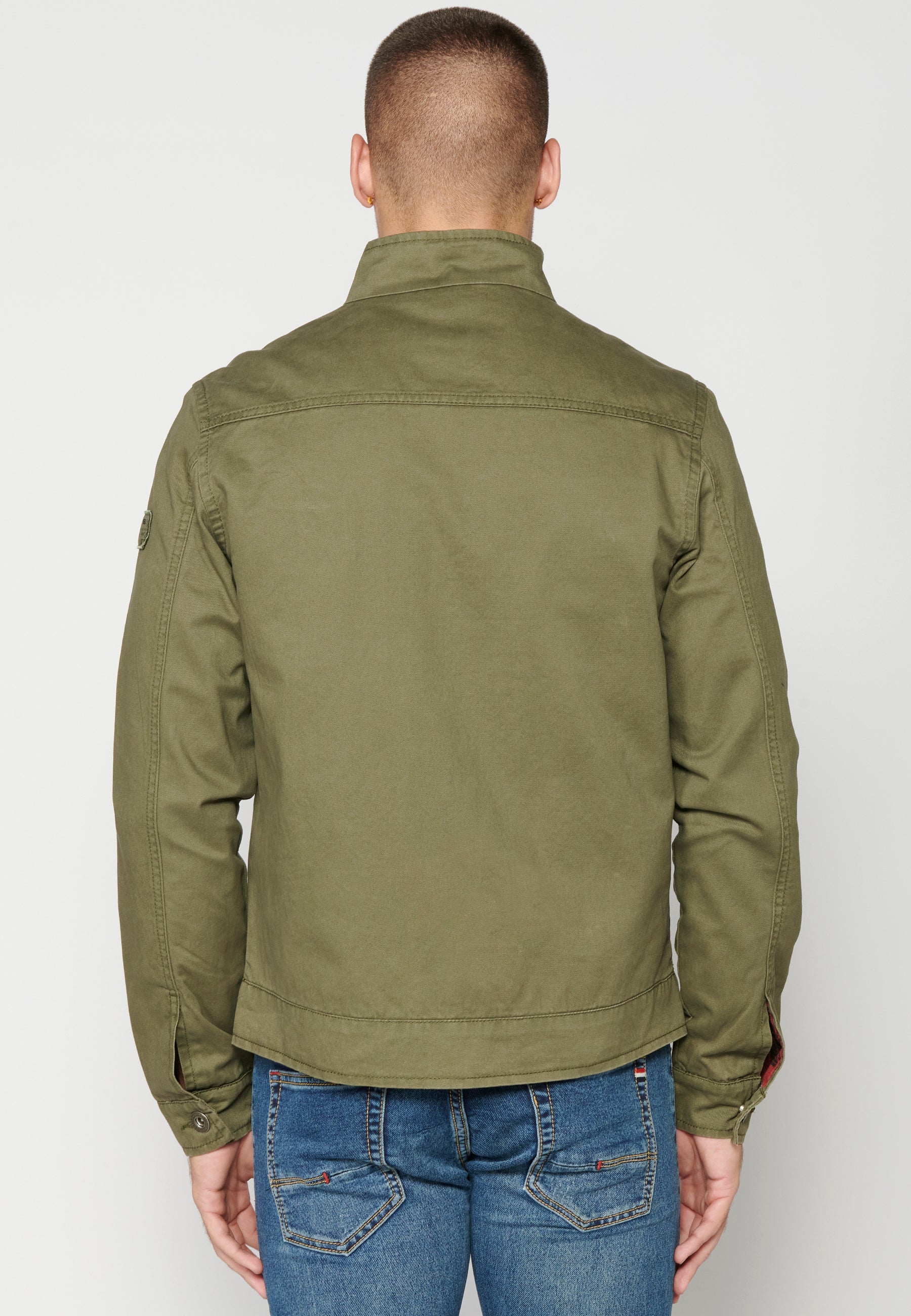 Chaqueta Cazadora Algodón Hombre Cuello Alto – Koroshi 2311JA21