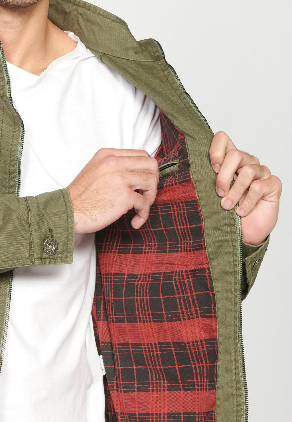 Chaqueta Cazadora Algodón Hombre Cuello Alto – Koroshi 2311JA21