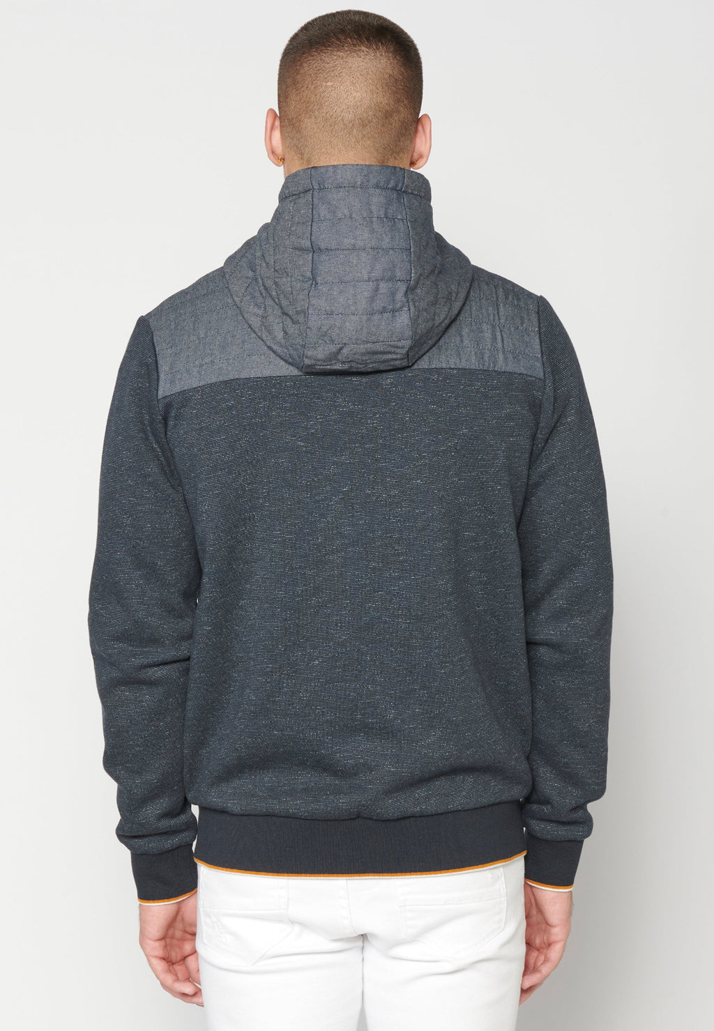 Chaqueta Sudadera Hombre con Capucha y Cremallera – Koroshi Navy