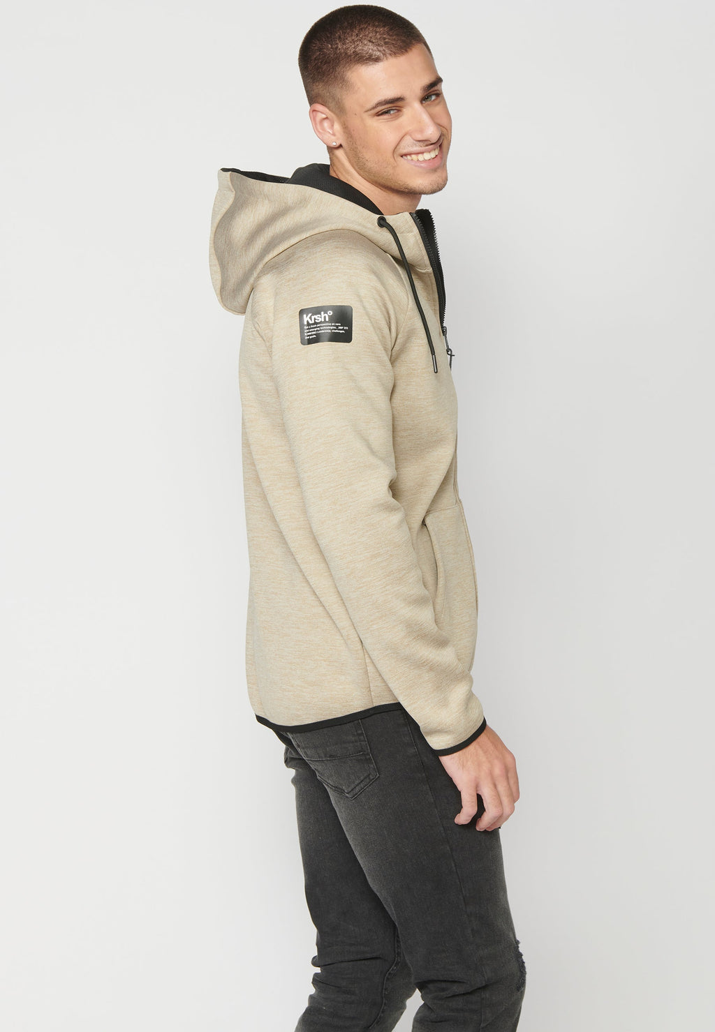 Chaqueta Sudadera Hombre con Capucha y Cremallera – Koroshi Arena