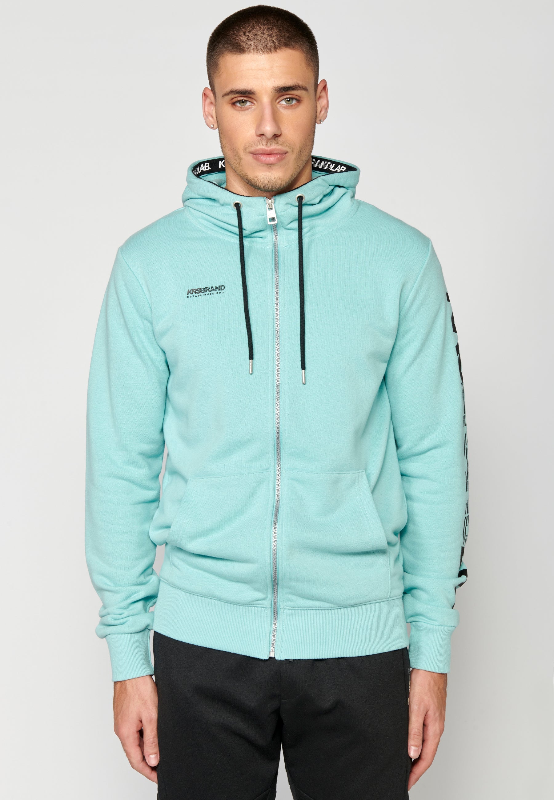 Chaqueta Sudadera Hombre con Capucha y Cremallera – Koroshi 2311JA75