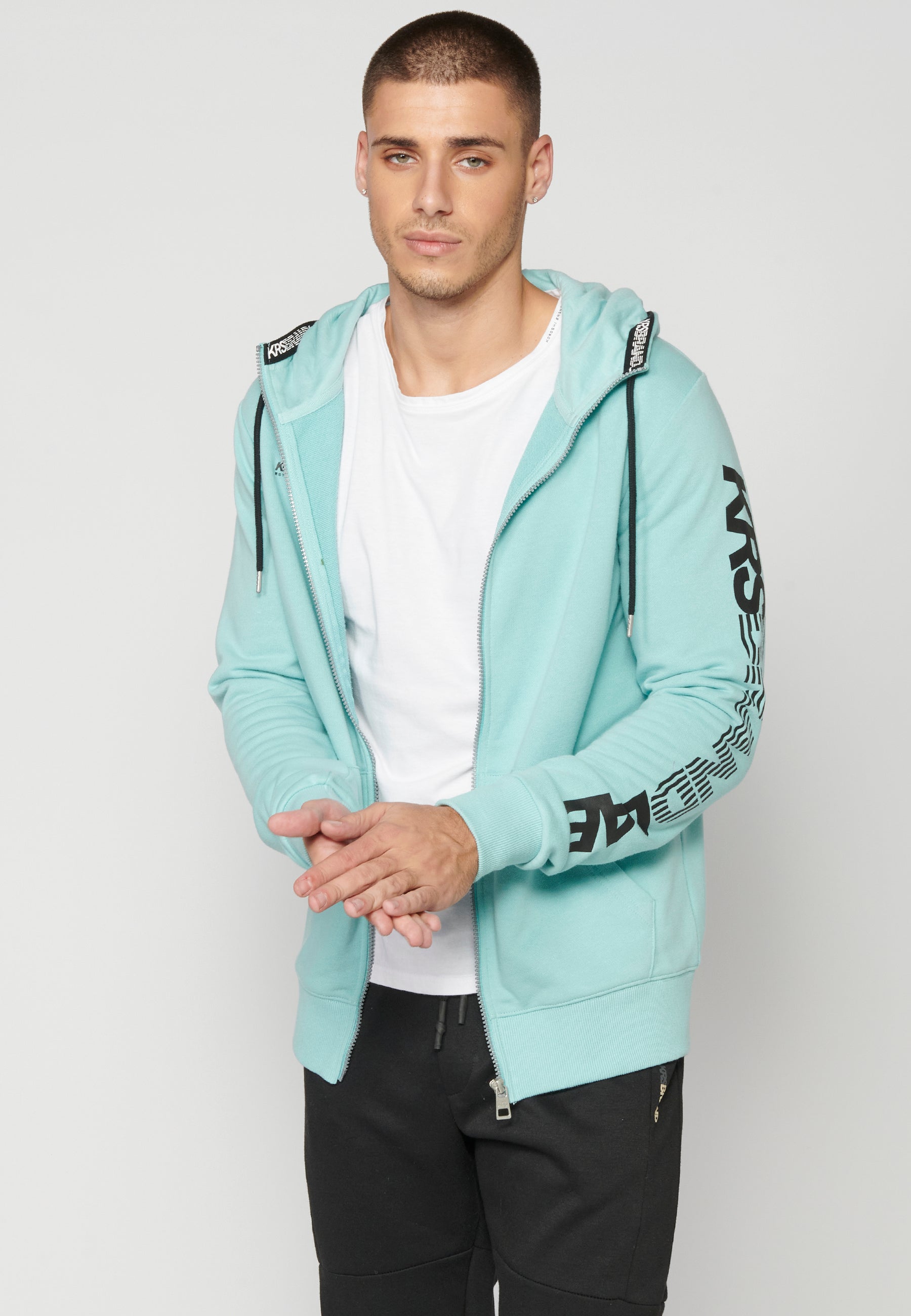 Chaqueta Sudadera Hombre con Capucha y Cremallera – Koroshi 2311JA75