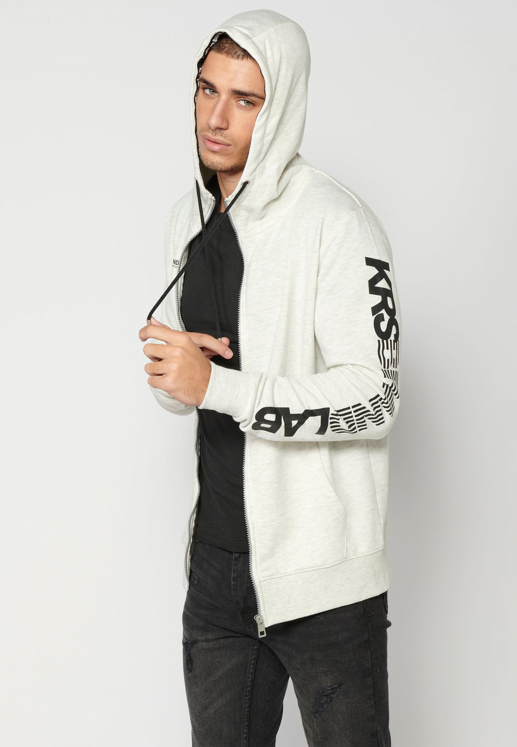 Chaqueta Sudadera Hombre con Capucha y Cremallera – Koroshi 2311JA75