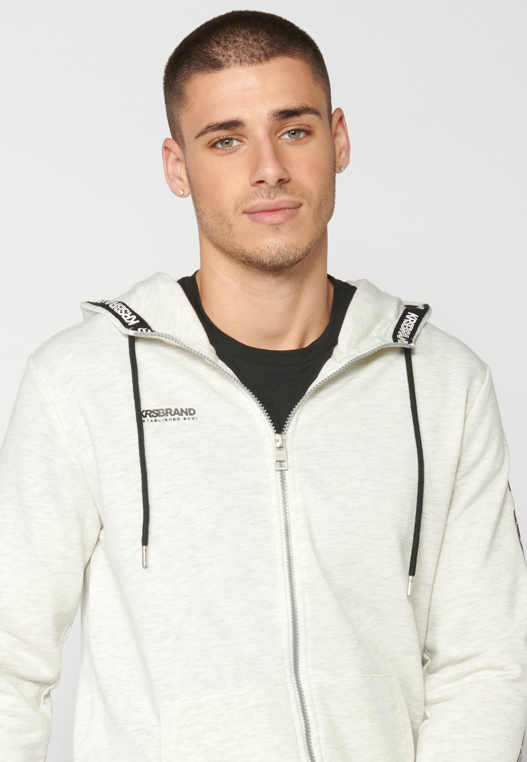 Chaqueta Sudadera Hombre con Capucha y Cremallera – Koroshi 2311JA75