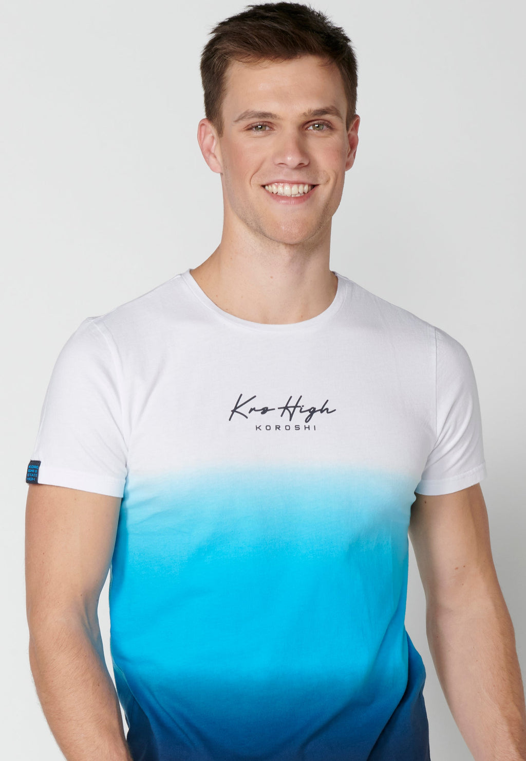 Camiseta Hombre Manga Corta Cuello Redondo Degradado – Koroshi 2311MC01