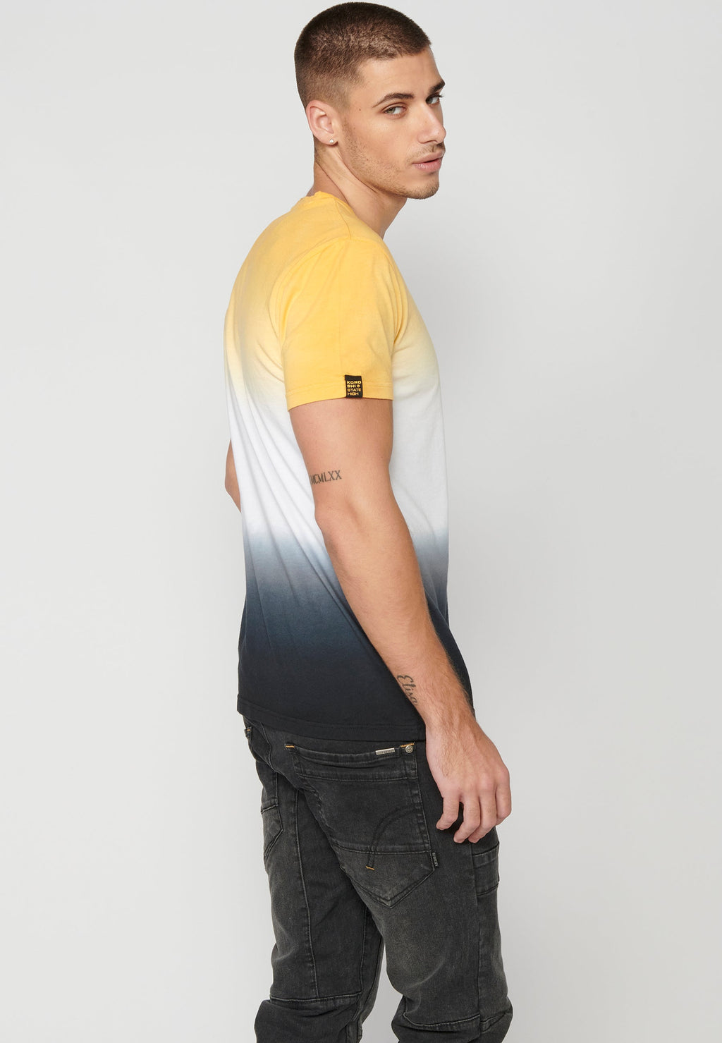 Camiseta Hombre Manga Corta Cuello Redondo Degradado – Koroshi 2311MC01