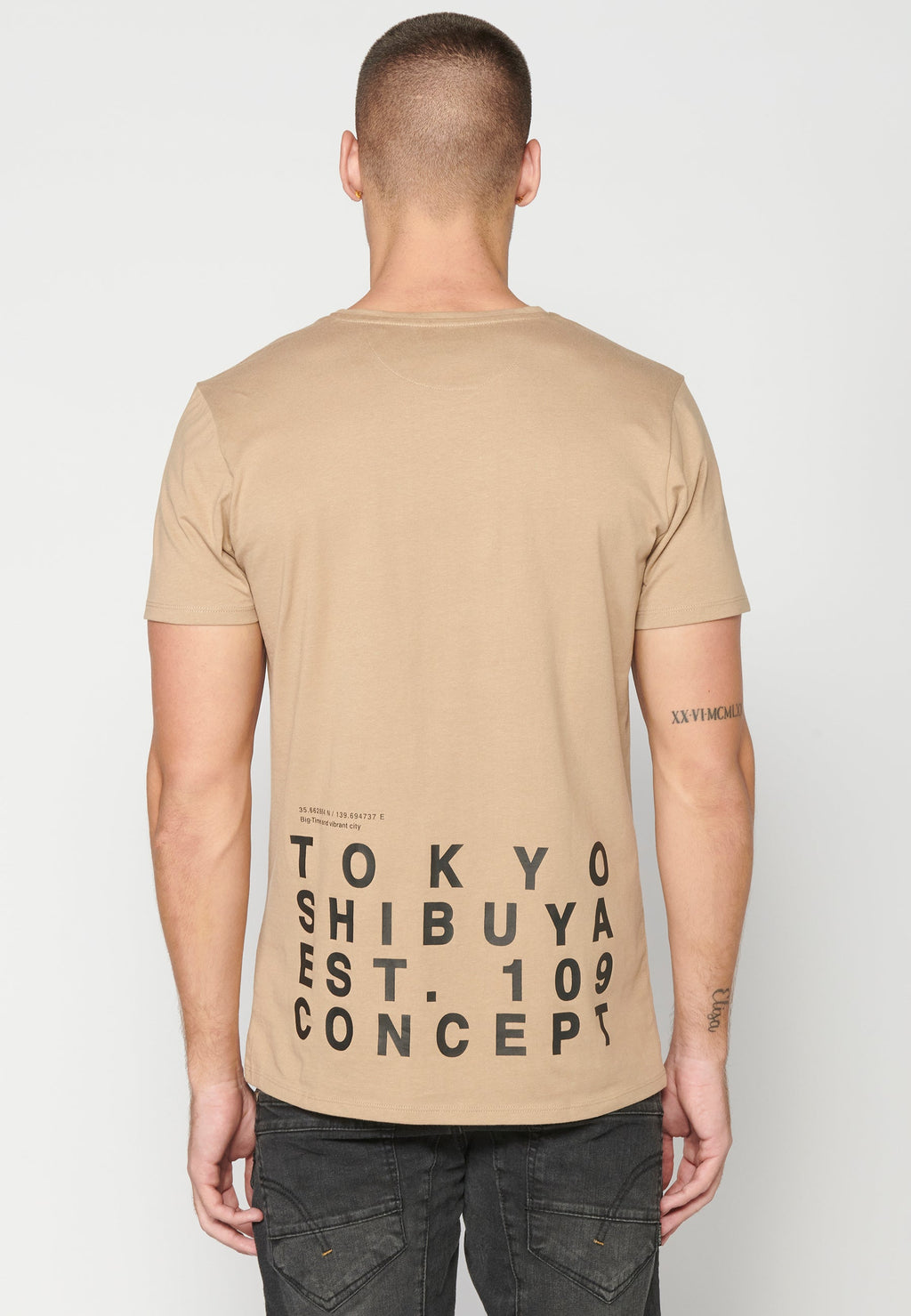Camiseta Hombre Manga Corta Cuello Redondo Estampados – Koroshi 2311MC28