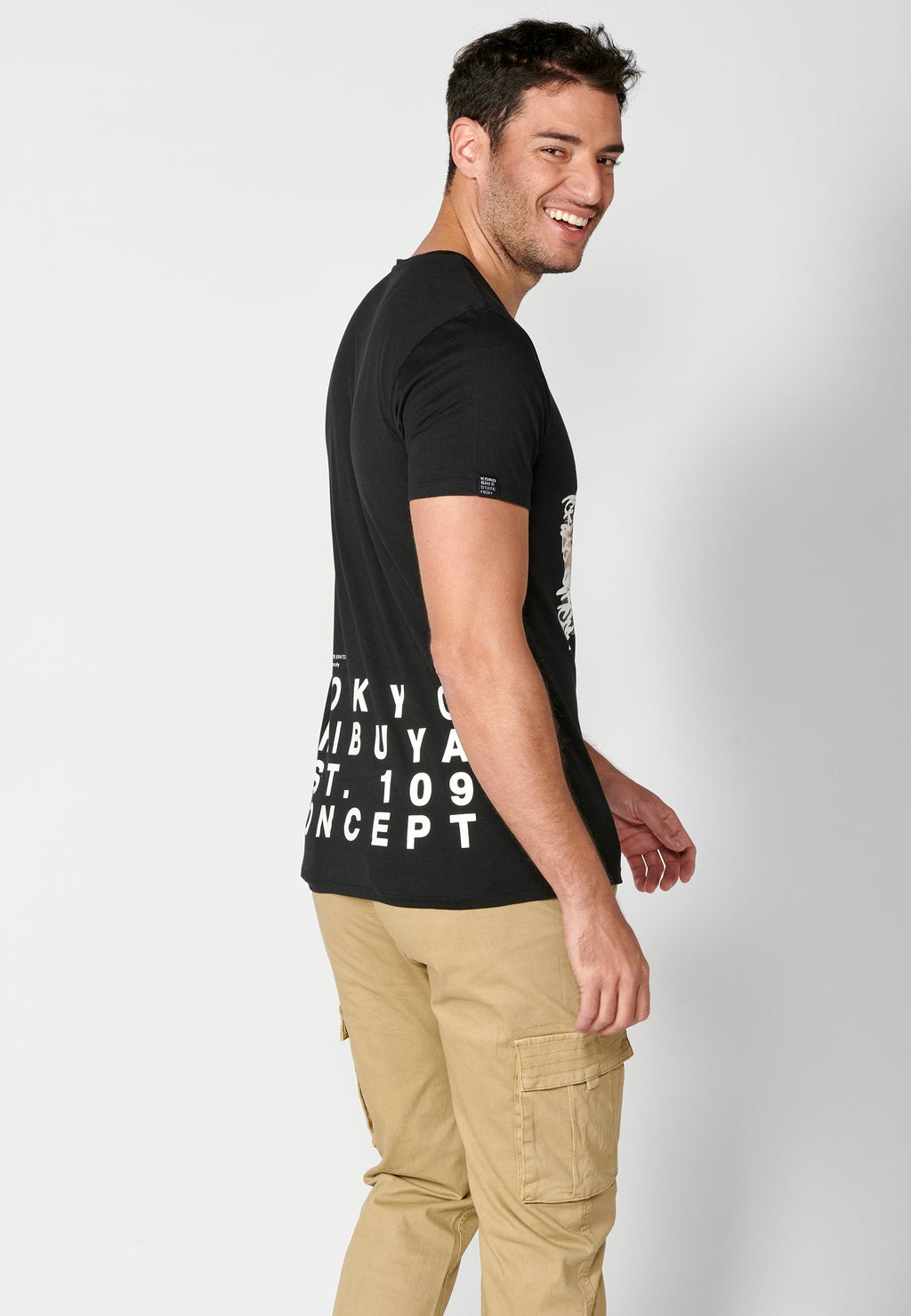 Camiseta Hombre Manga Corta Cuello Redondo Estampados – Koroshi 2311MC28