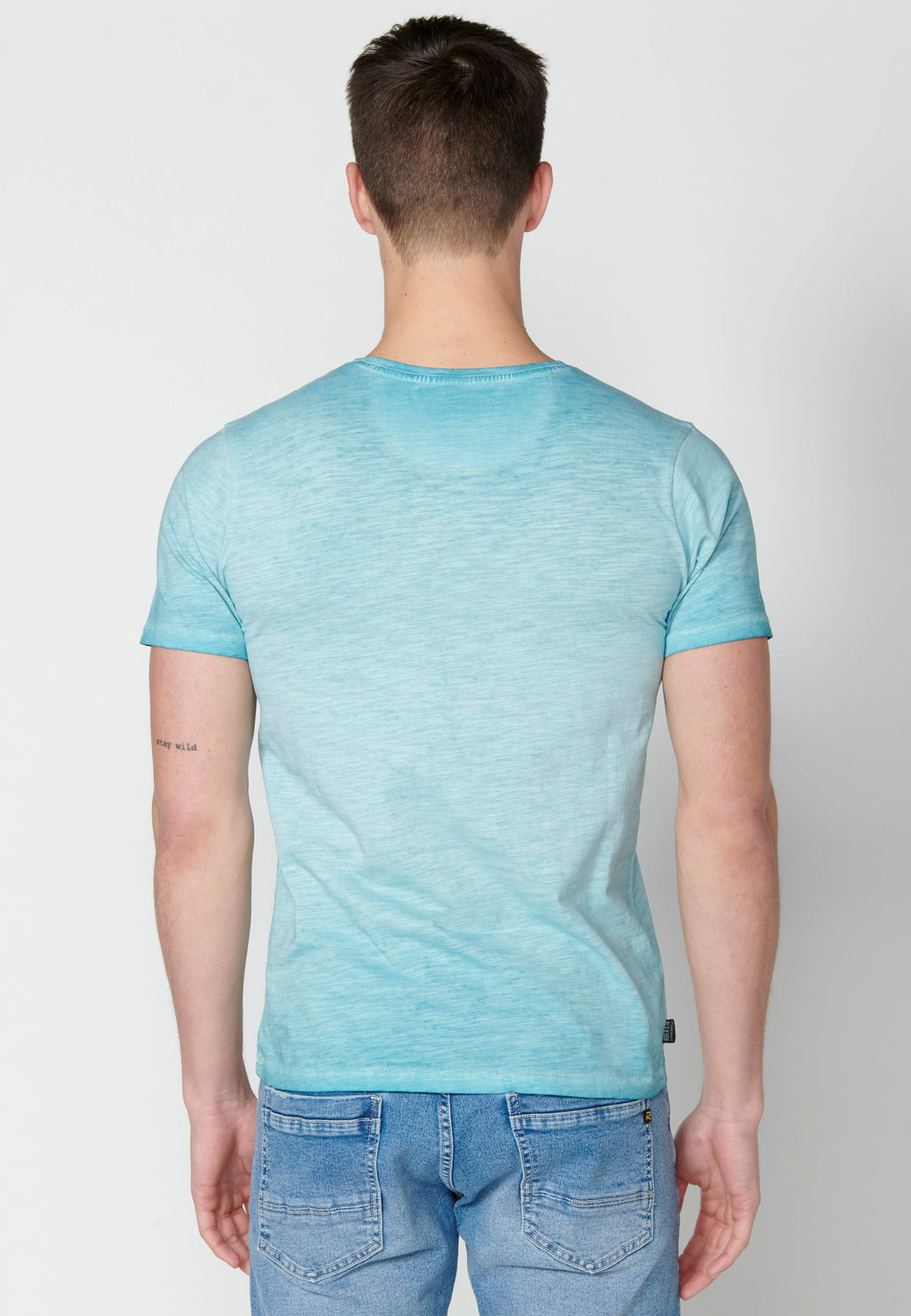 Camiseta Hombre Manga Corta Cuello Redondo Estampada – Koroshi 2311MC29