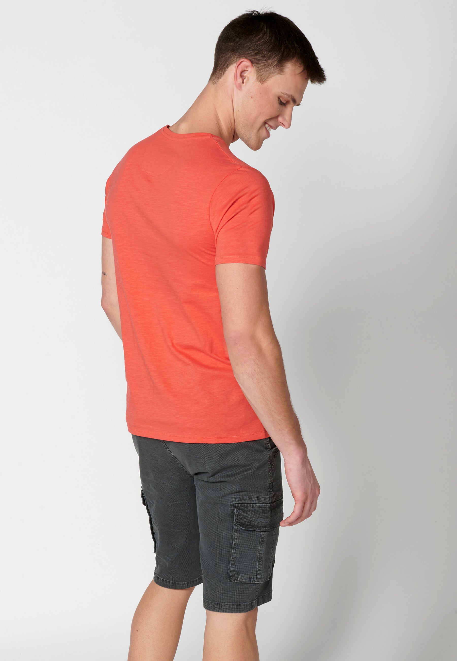 Camiseta Hombre Manga Corta Cuello Redondo Estampada – Koroshi 2311MC38
