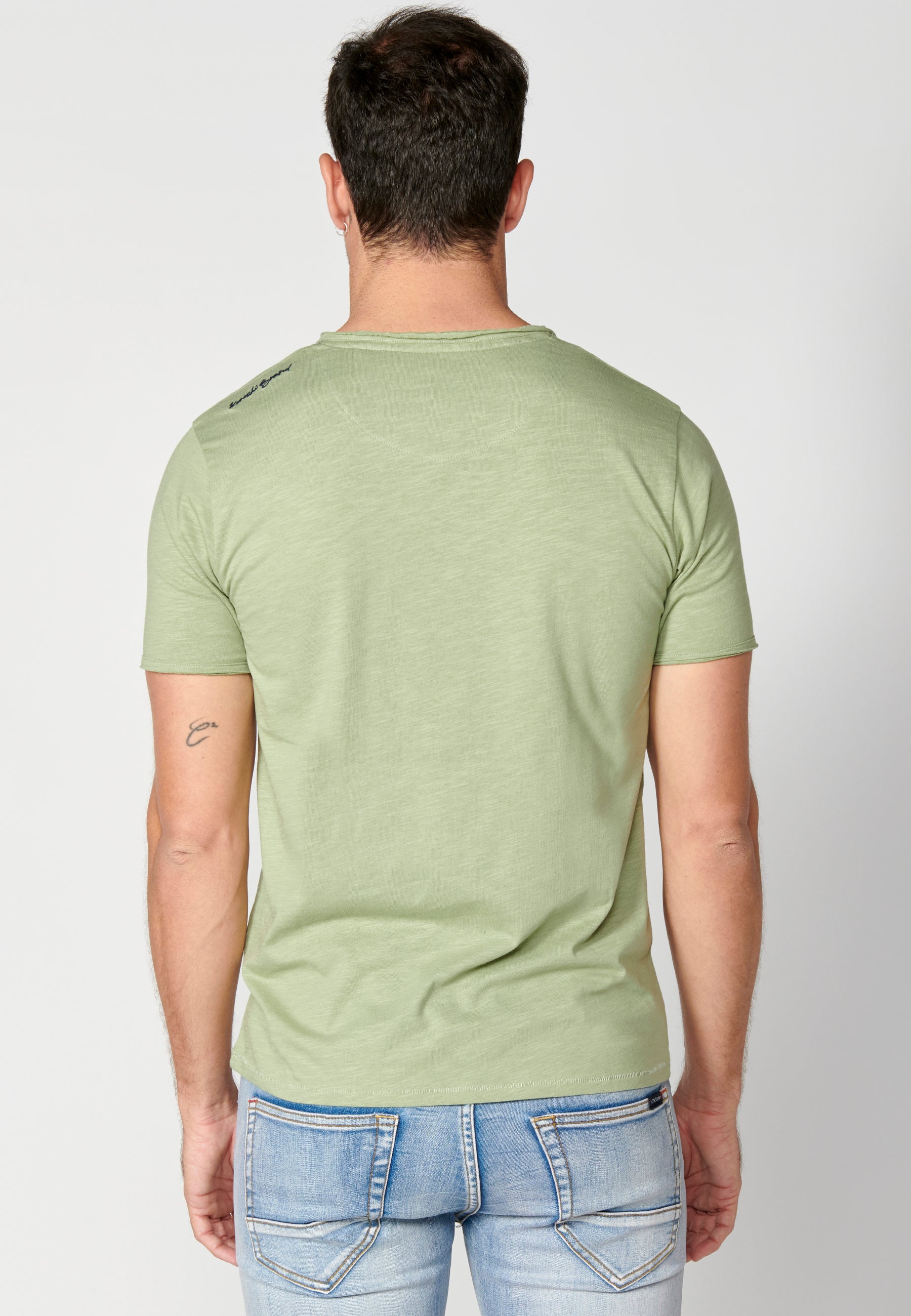 Camiseta Hombre Manga Corta Cuello con Botones – Koroshi 2311MC62
