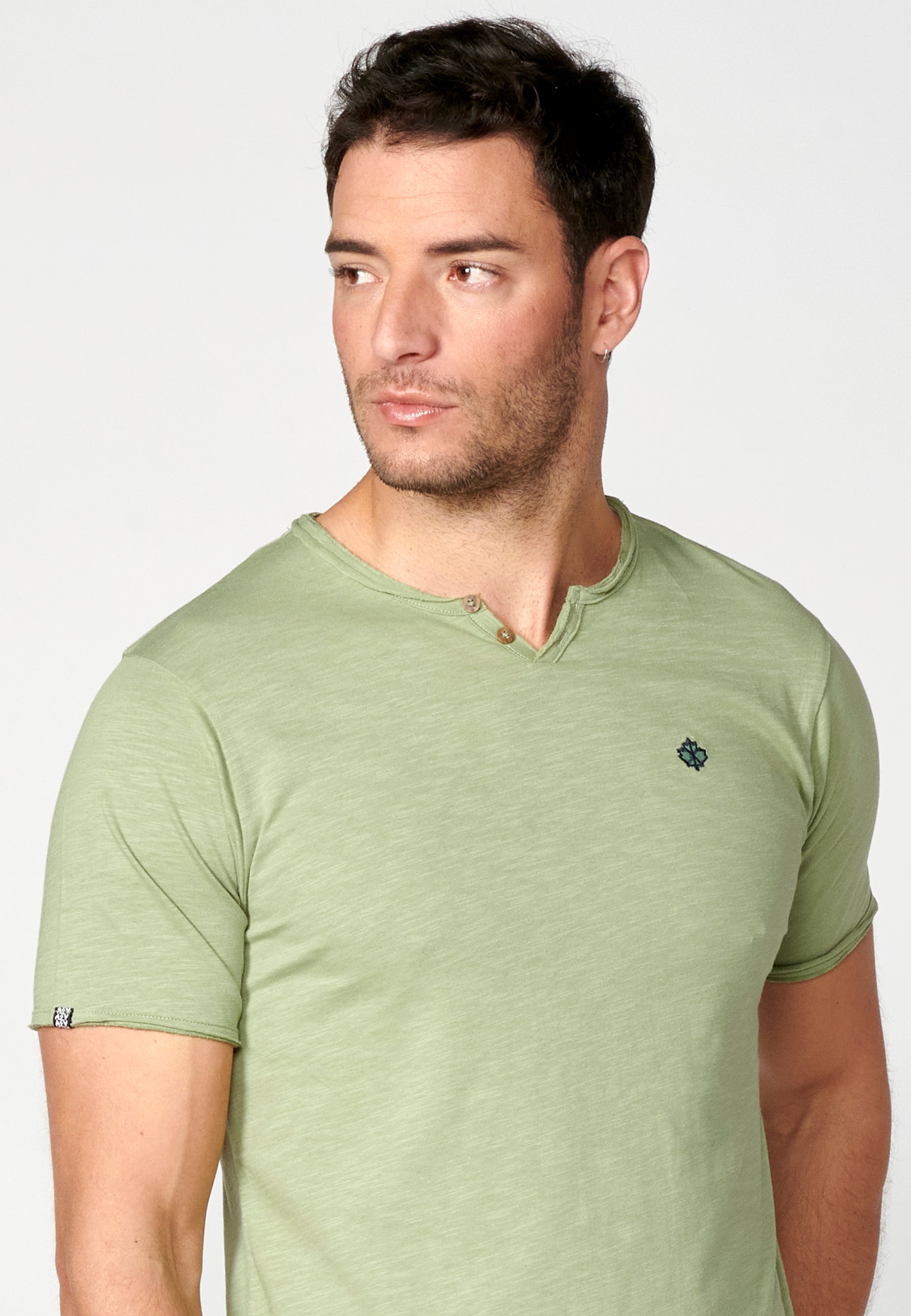 Camiseta Hombre Manga Corta Cuello con Botones – Koroshi 2311MC62