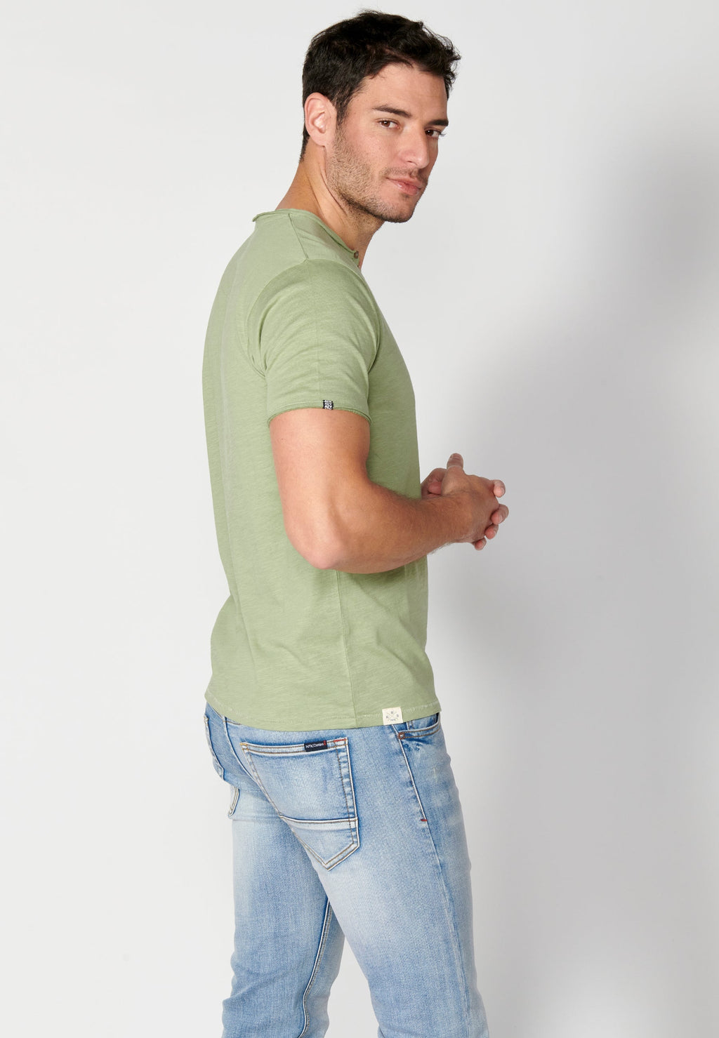 Camiseta Hombre Manga Corta Cuello con Botones – Koroshi 2311MC62