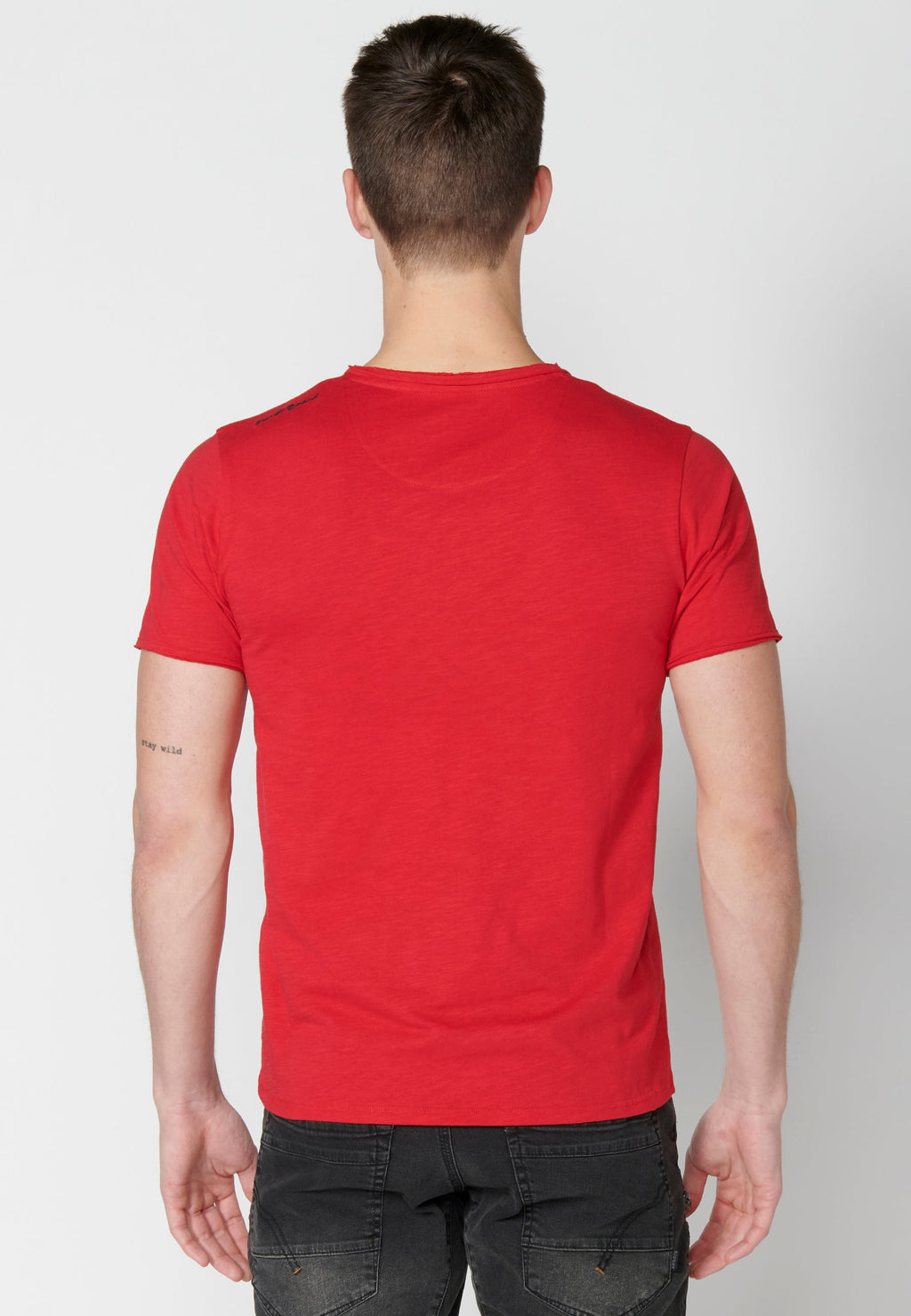 Camiseta Hombre Manga Corta Cuello con Botones – Koroshi 2311MC62