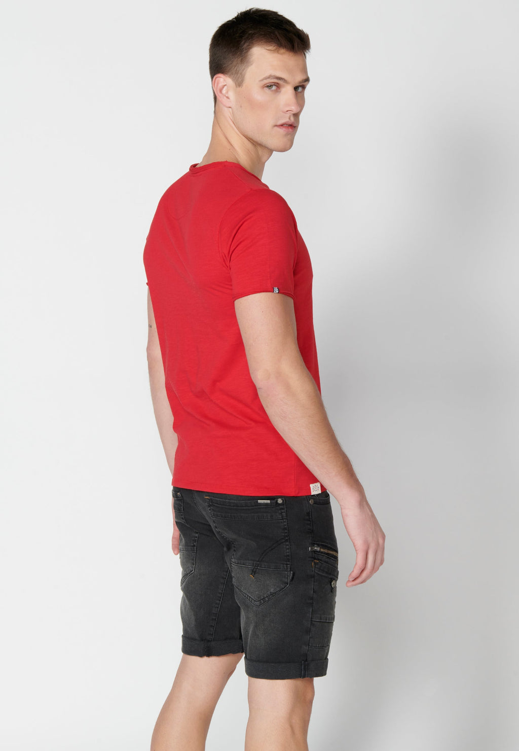 Camiseta Hombre Manga Corta Cuello con Botones – Koroshi 2311MC62