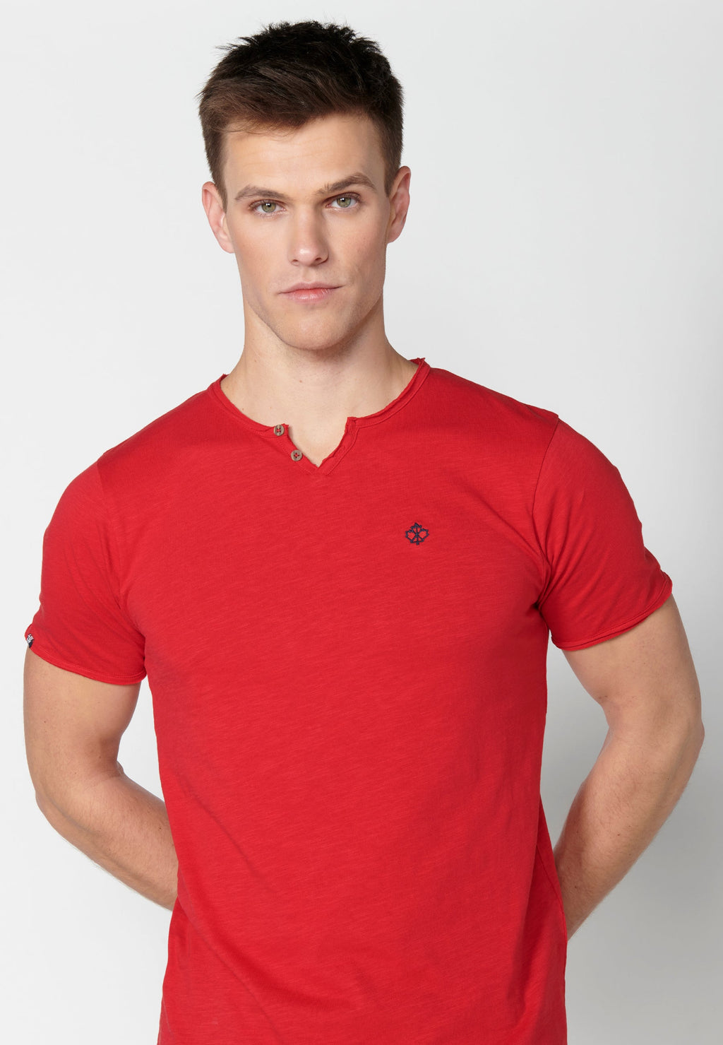 Camiseta Hombre Manga Corta Cuello con Botones – Koroshi 2311MC62