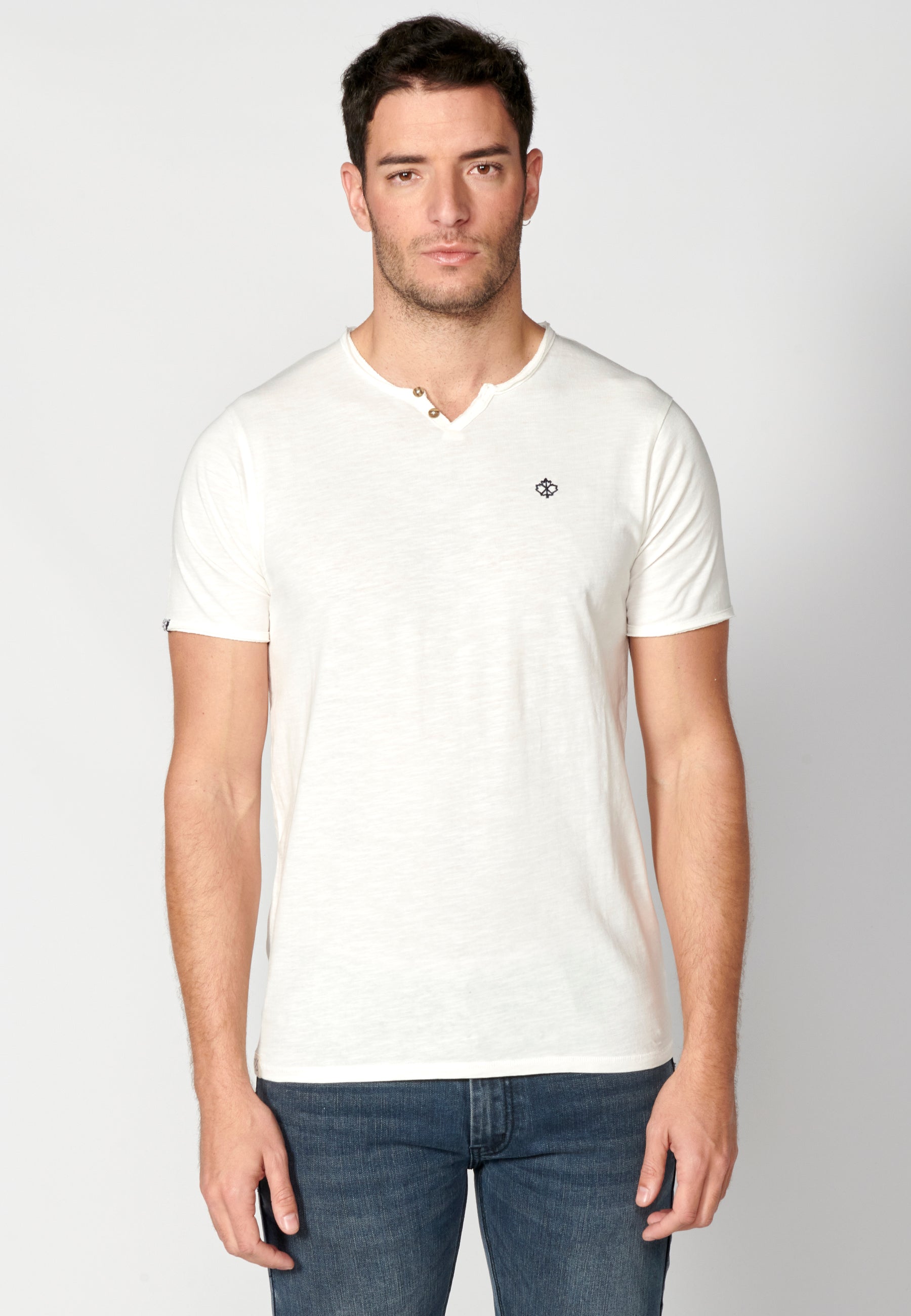 Camiseta Hombre Manga Corta Cuello con Botones – Koroshi 2311MC62
