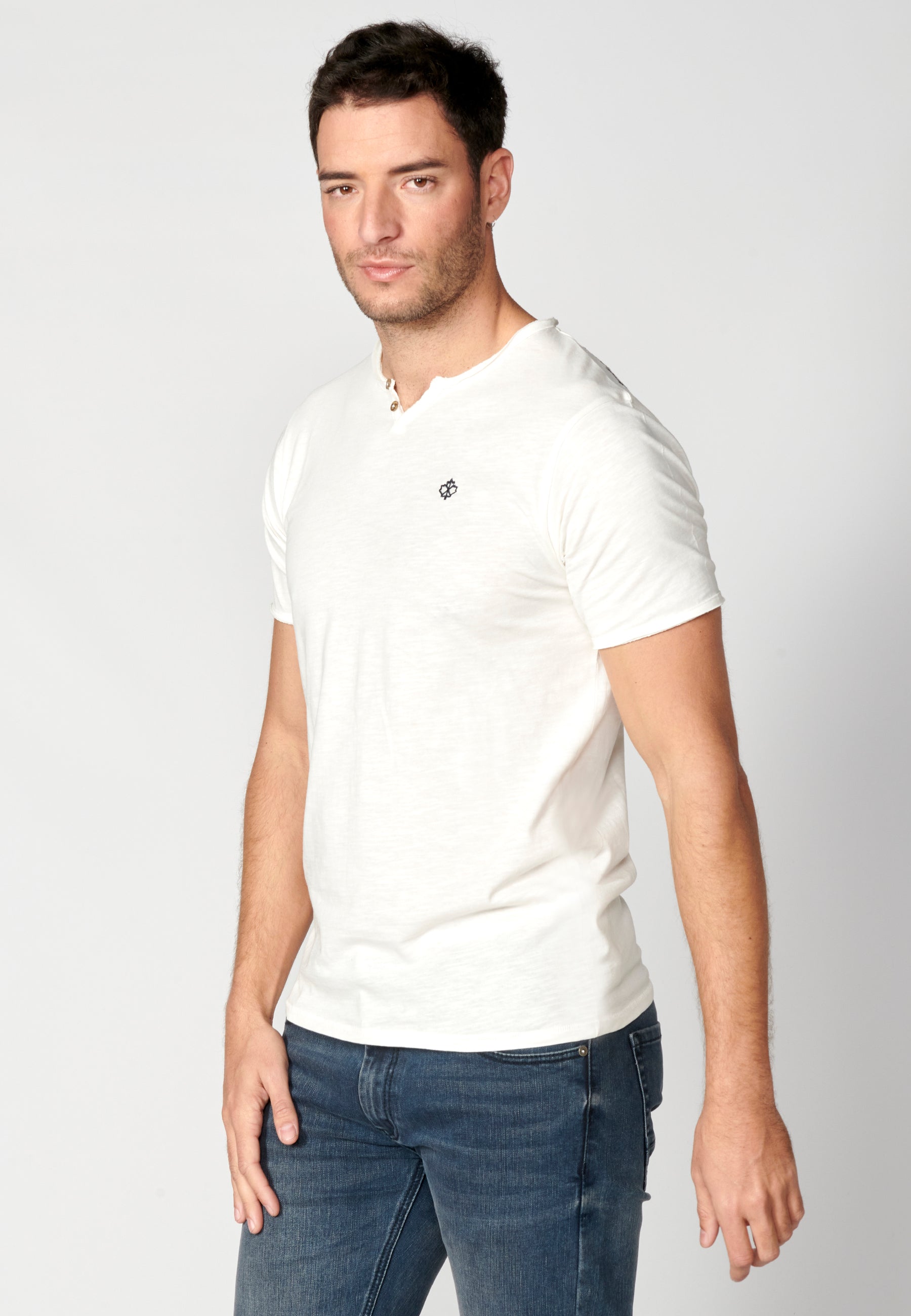 Camiseta Hombre Manga Corta Cuello con Botones – Koroshi 2311MC62
