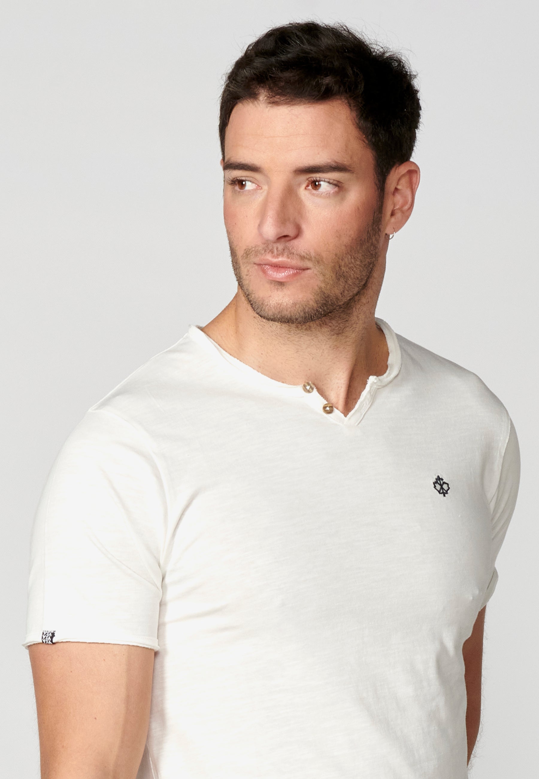 Camiseta Hombre Manga Corta Cuello con Botones – Koroshi 2311MC62
