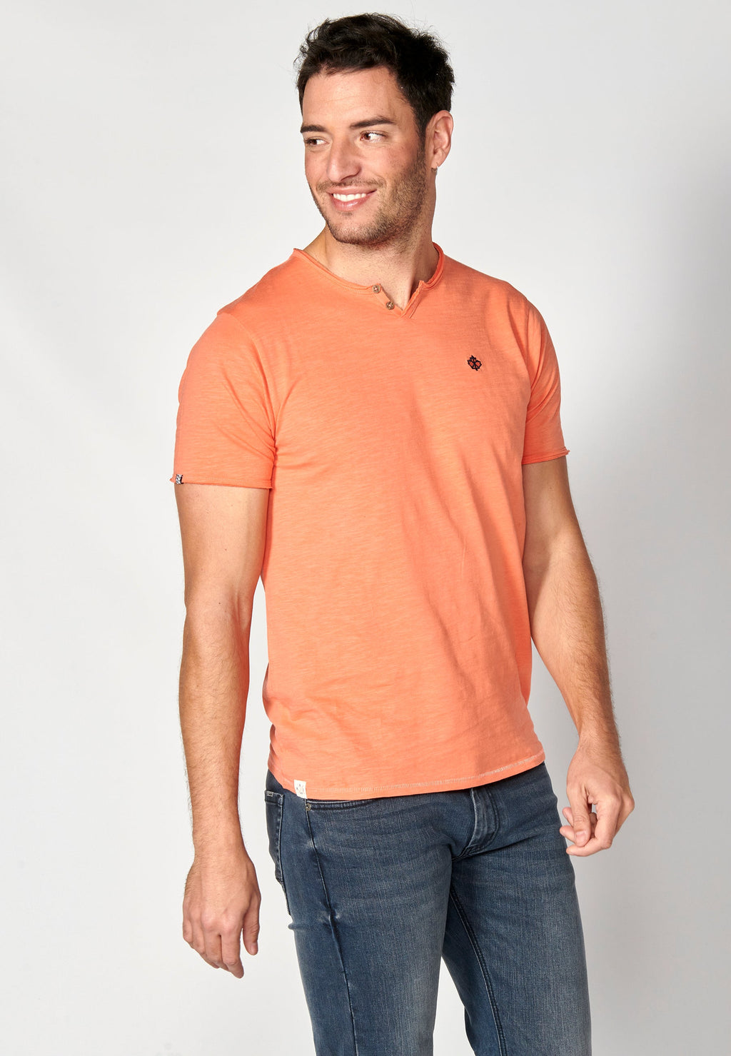 Camiseta Hombre Manga Corta Cuello con Botones – Koroshi 2311MC62