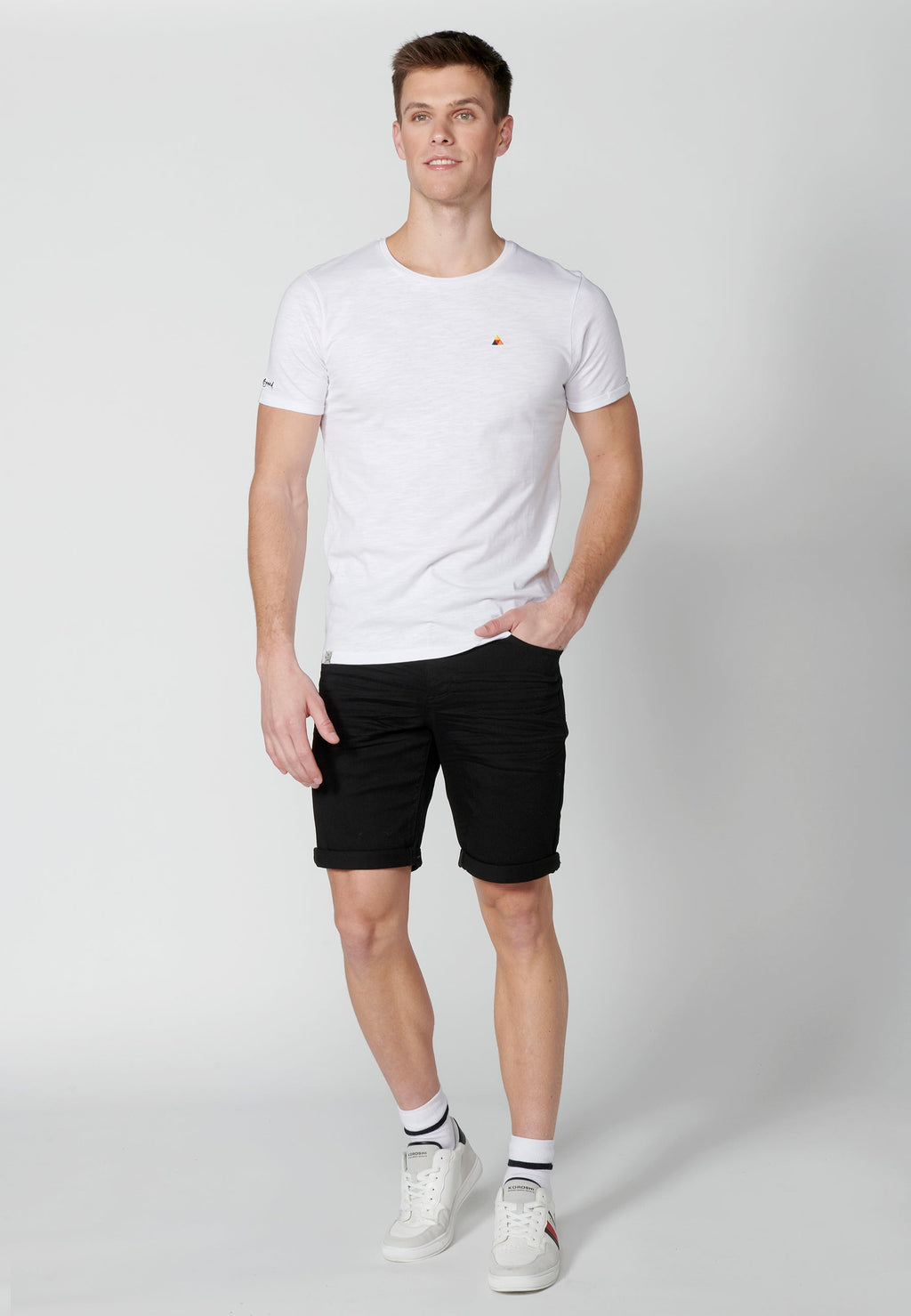 Camiseta Hombre Manga Corta Cuello Redondo Básica – Koroshi 2311MC63