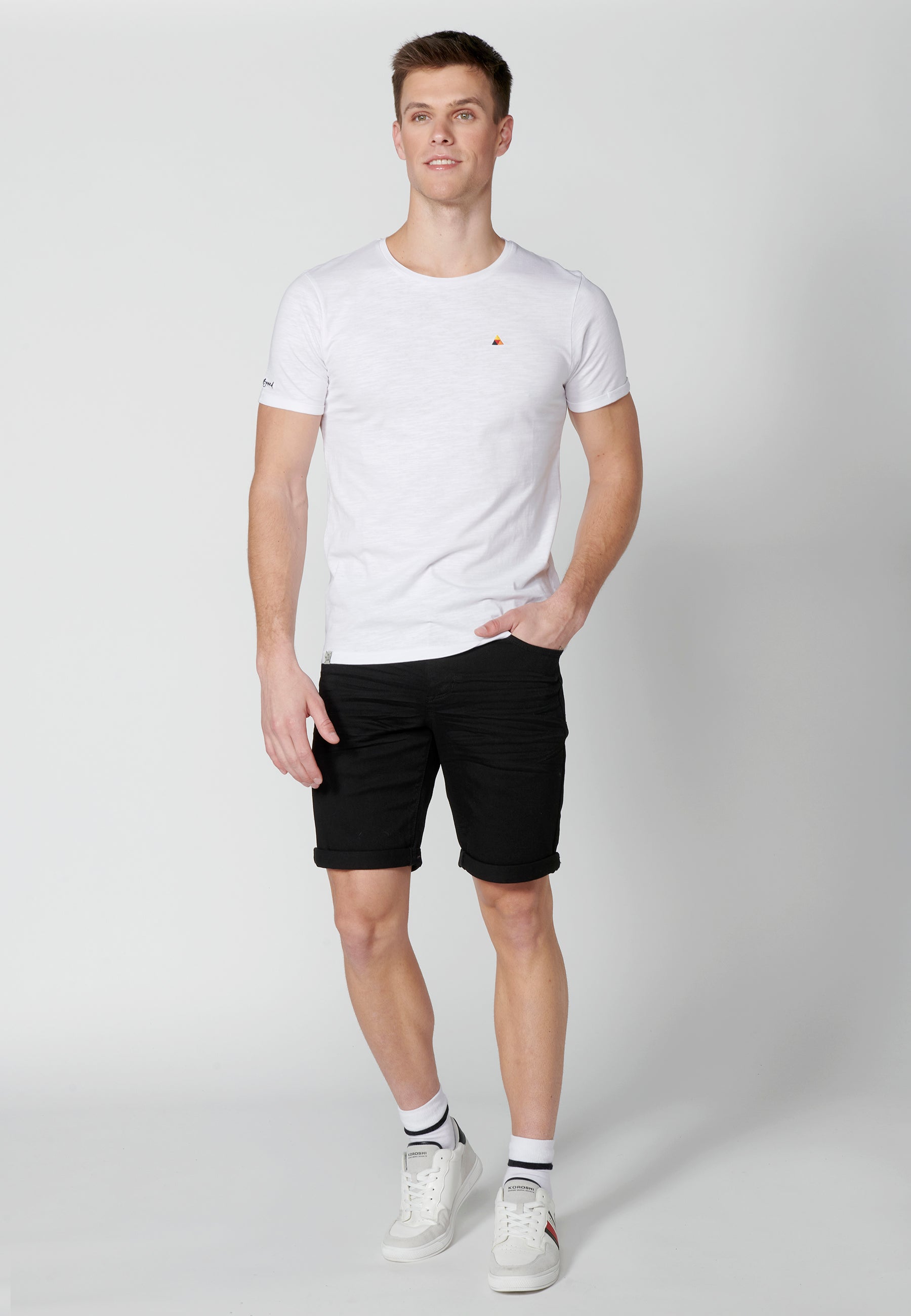 Camiseta Hombre Manga Corta Cuello Redondo Básica – Koroshi 2311MC63